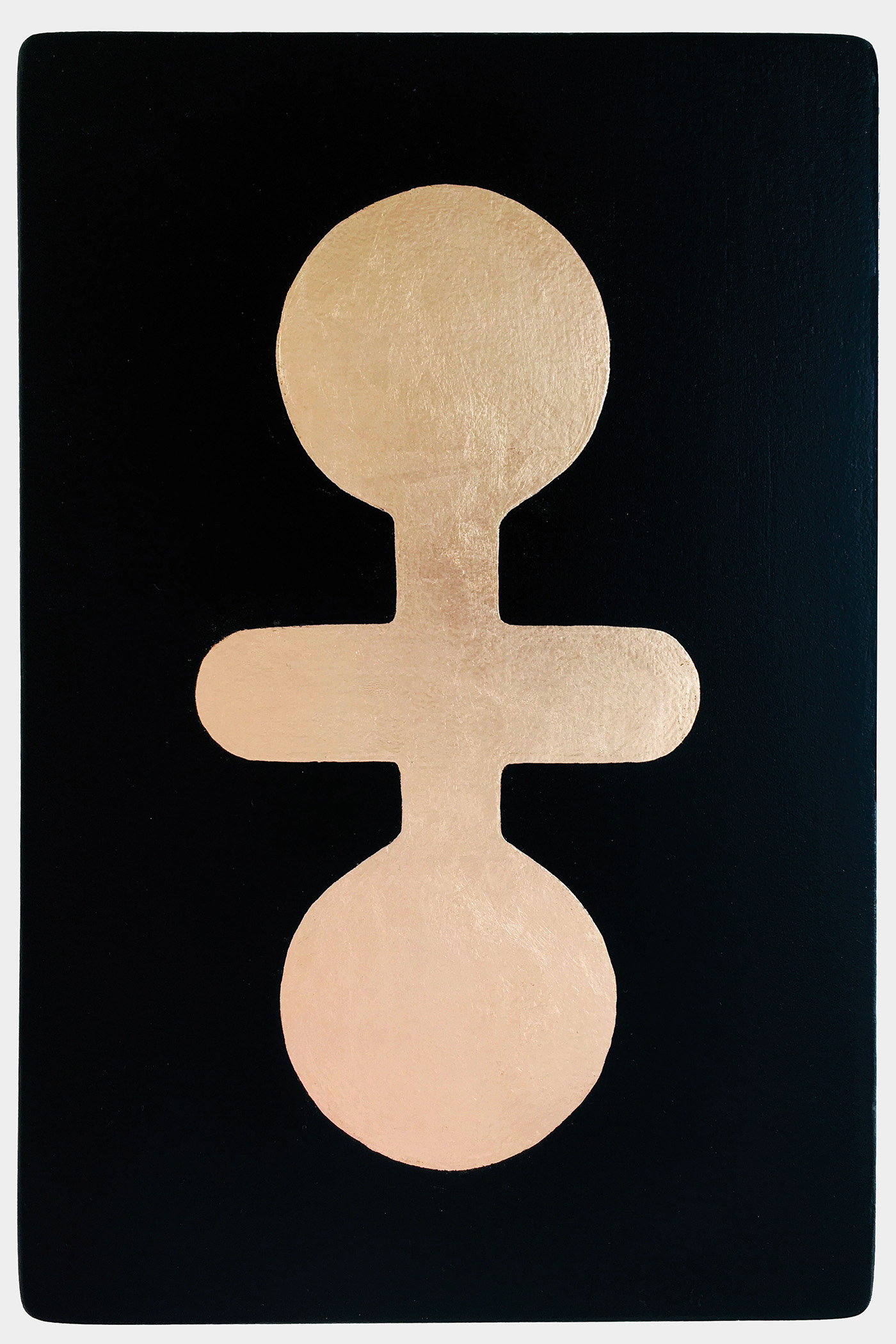 Appearance 1. Goldleaf on wood panel, 39 x 26 cm.