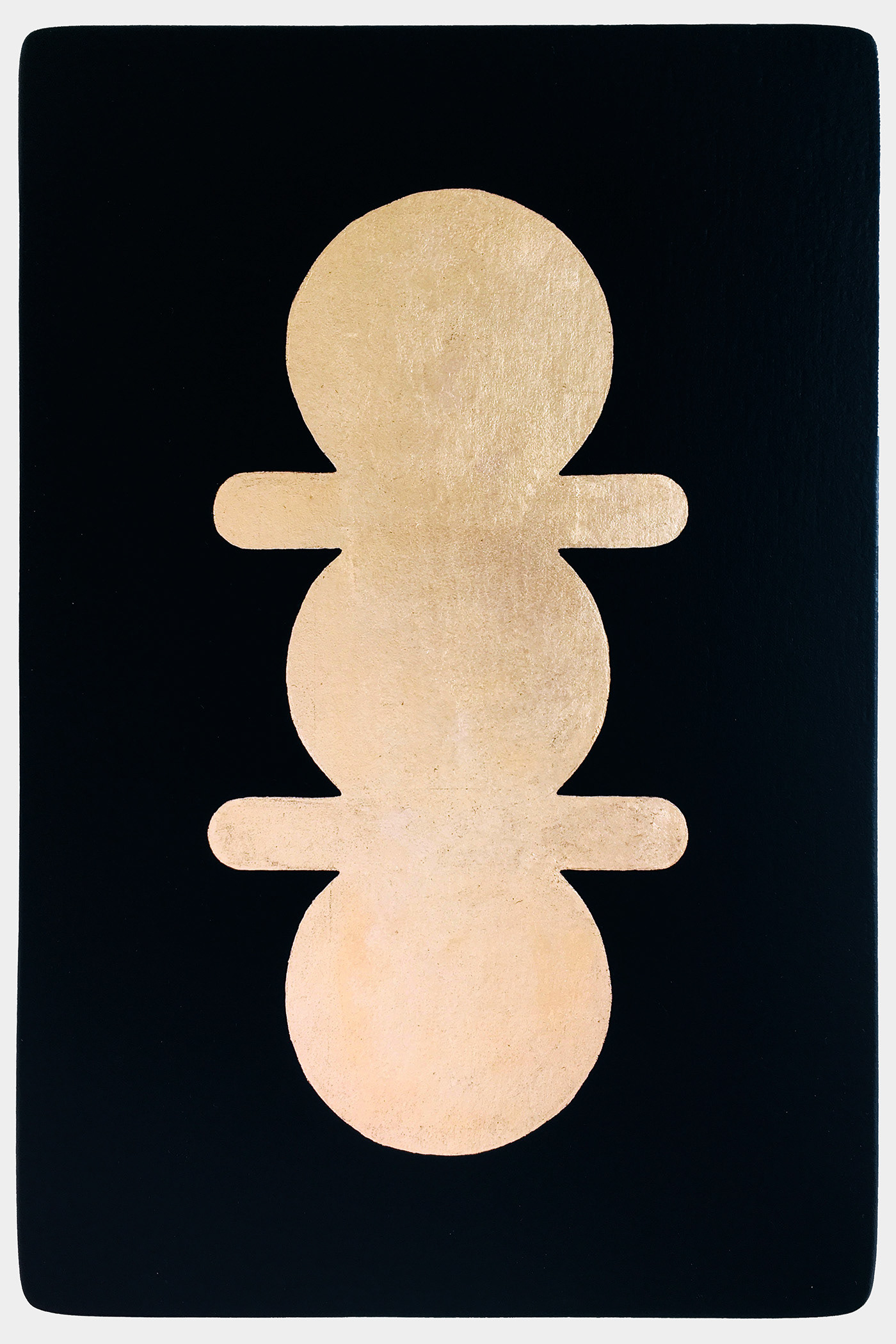 Appearance 3. Goldleaf on wood panel, 39 x 26 cm.