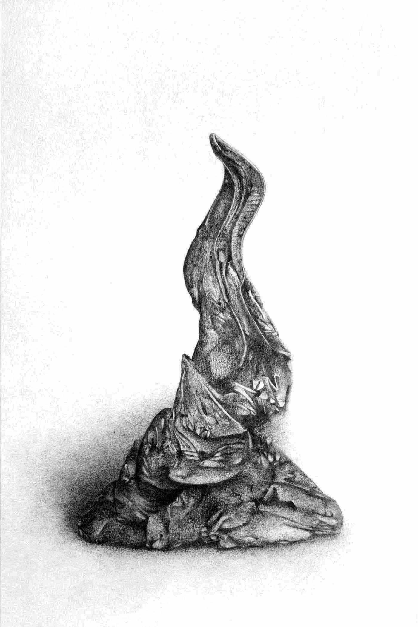 Ghost 2. Graphite on paper, 42 x 28 cm.