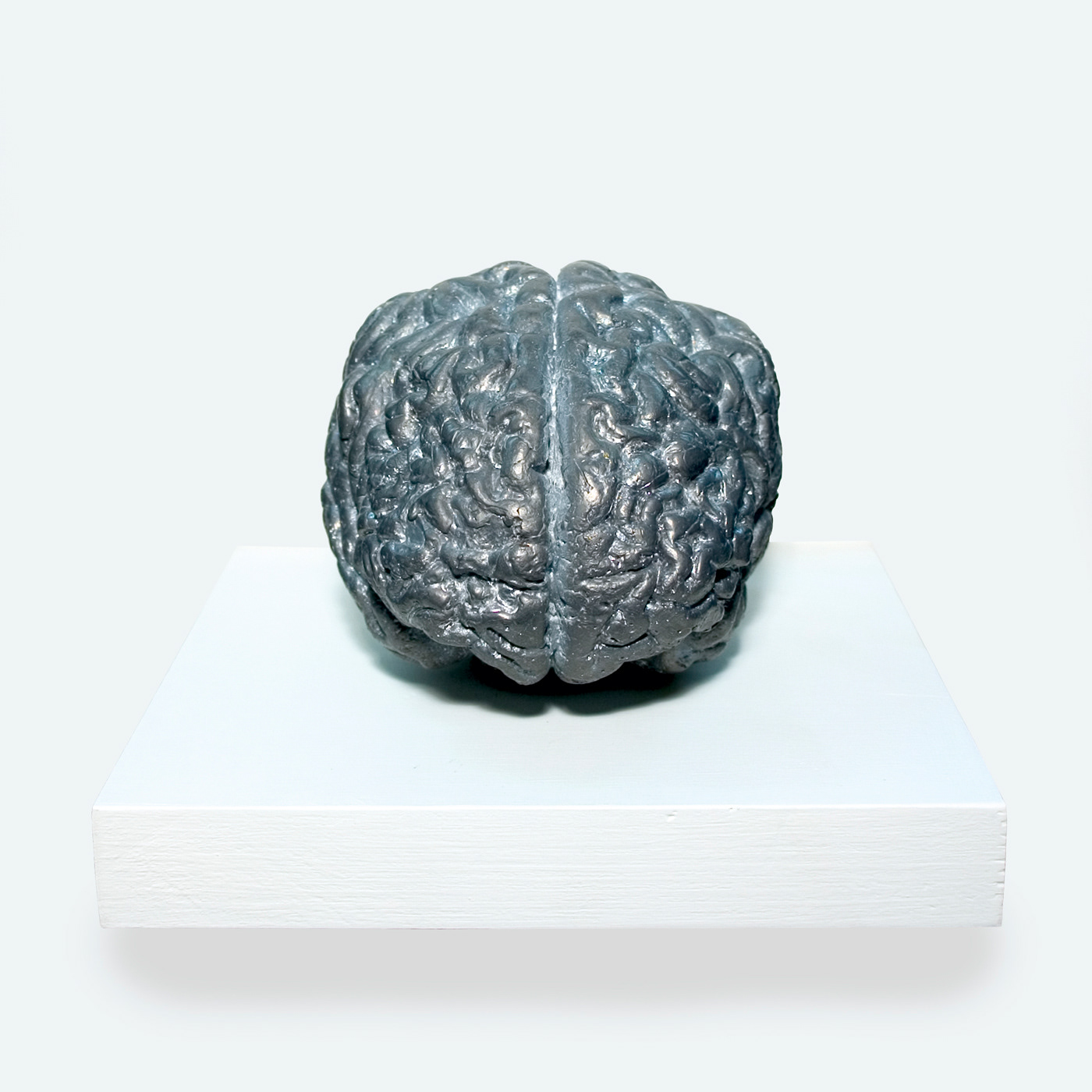 Close-up; brain made of lead.