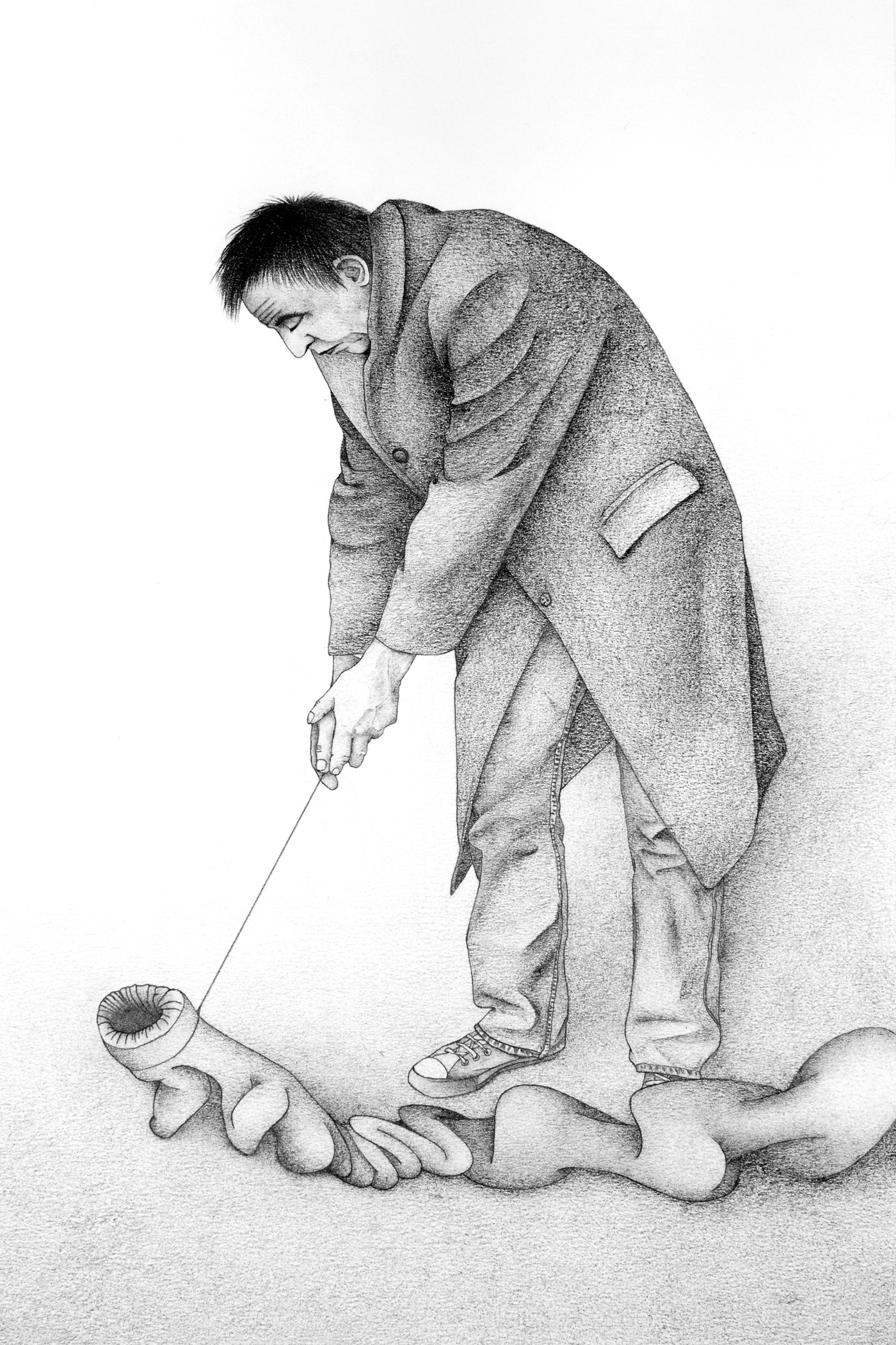 Harvest. Graphite on paper, 40 x 30 cm.