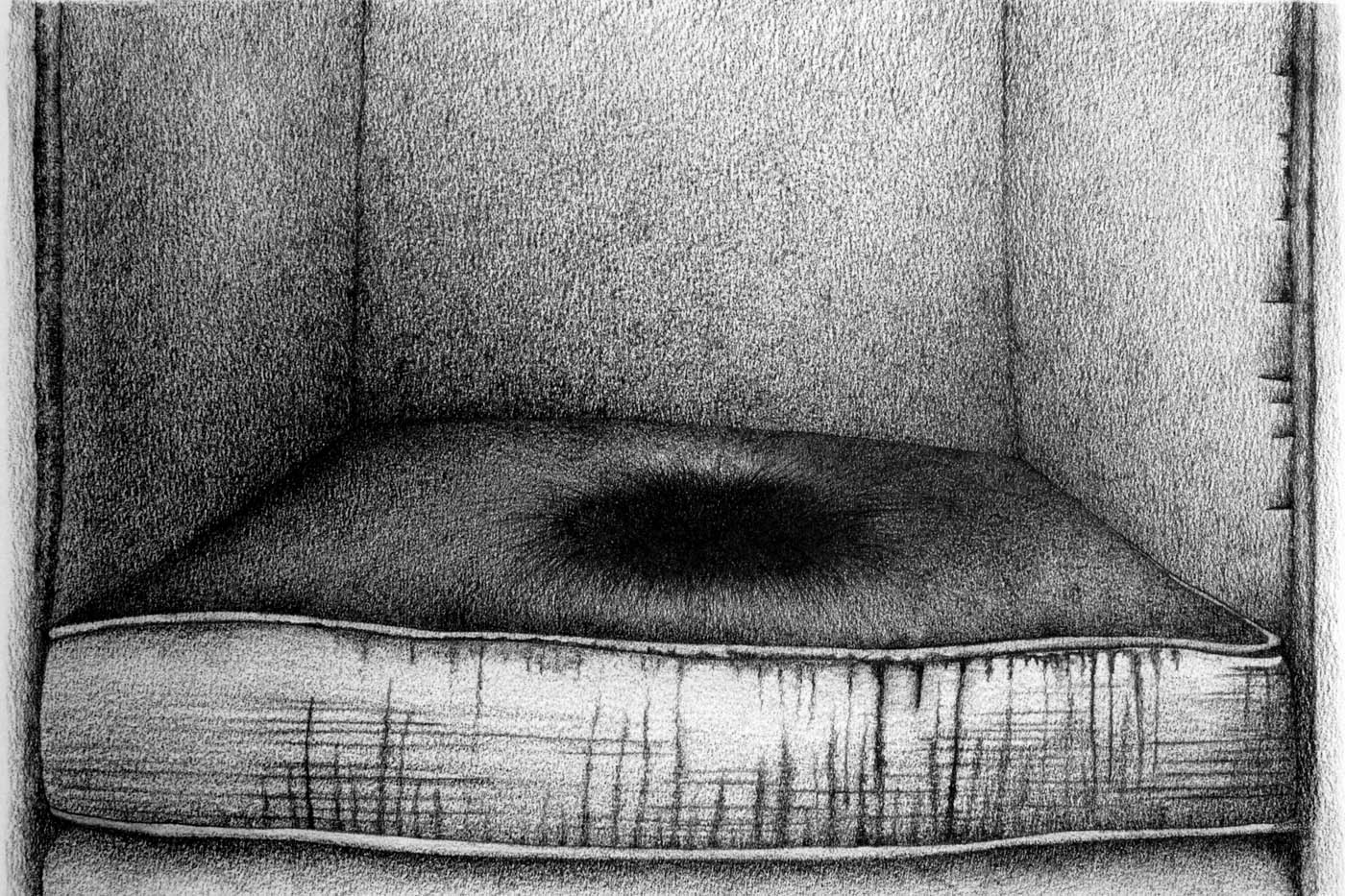 The Vanishing. Graphite on paper, 30 x 40 cm.