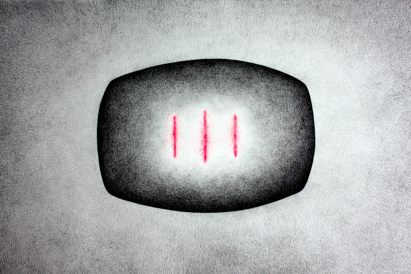 Screen 3, graphite on paper, 30 x 40 cm.