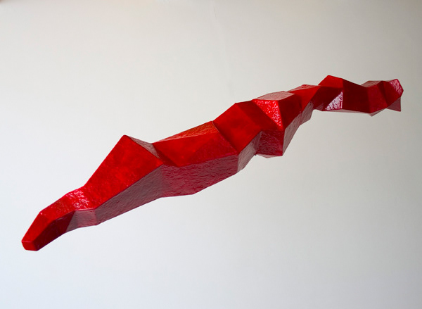 Red Building, polyester, 25 x 25 x 167 cm.