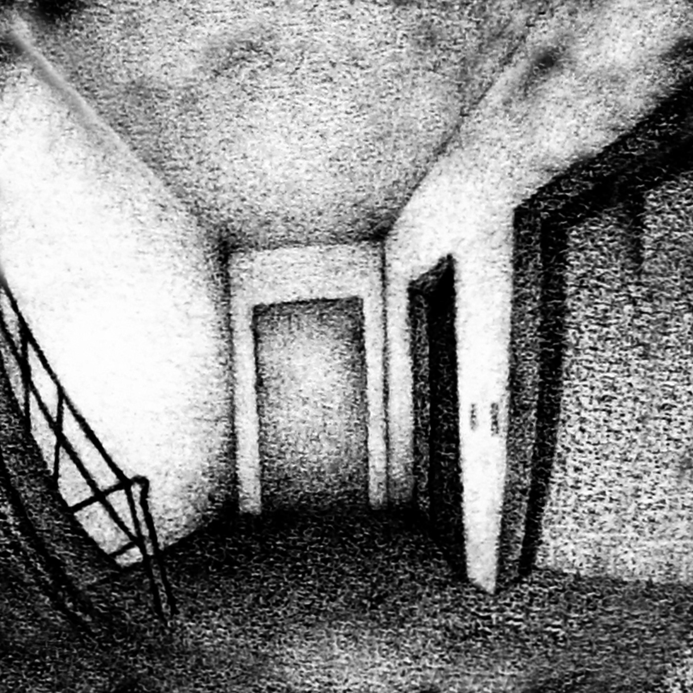 Hallway. Graphite on paper, 15 x 15 cm.