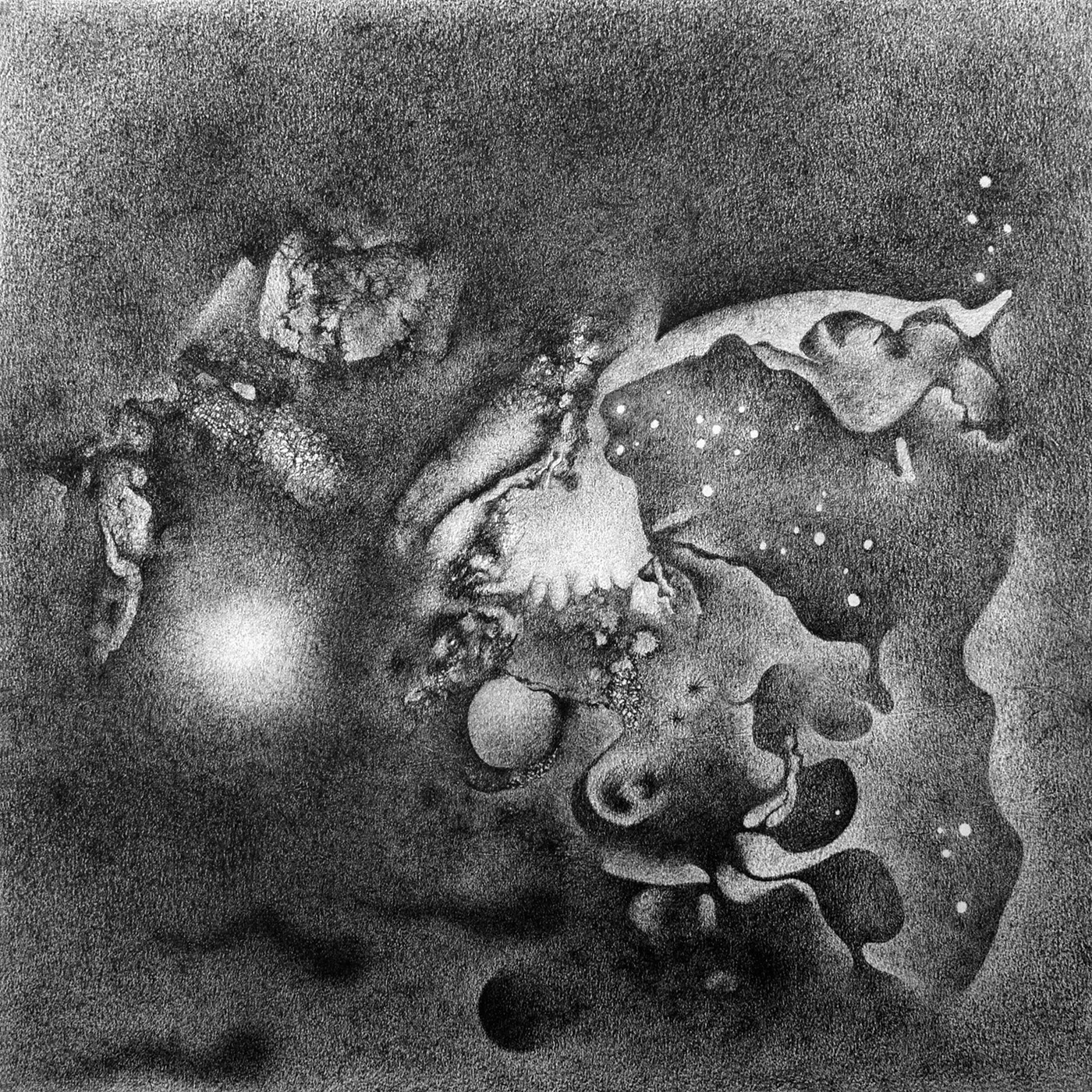 Imaginarium 2. Graphite on paper, 28 x 28 cm.