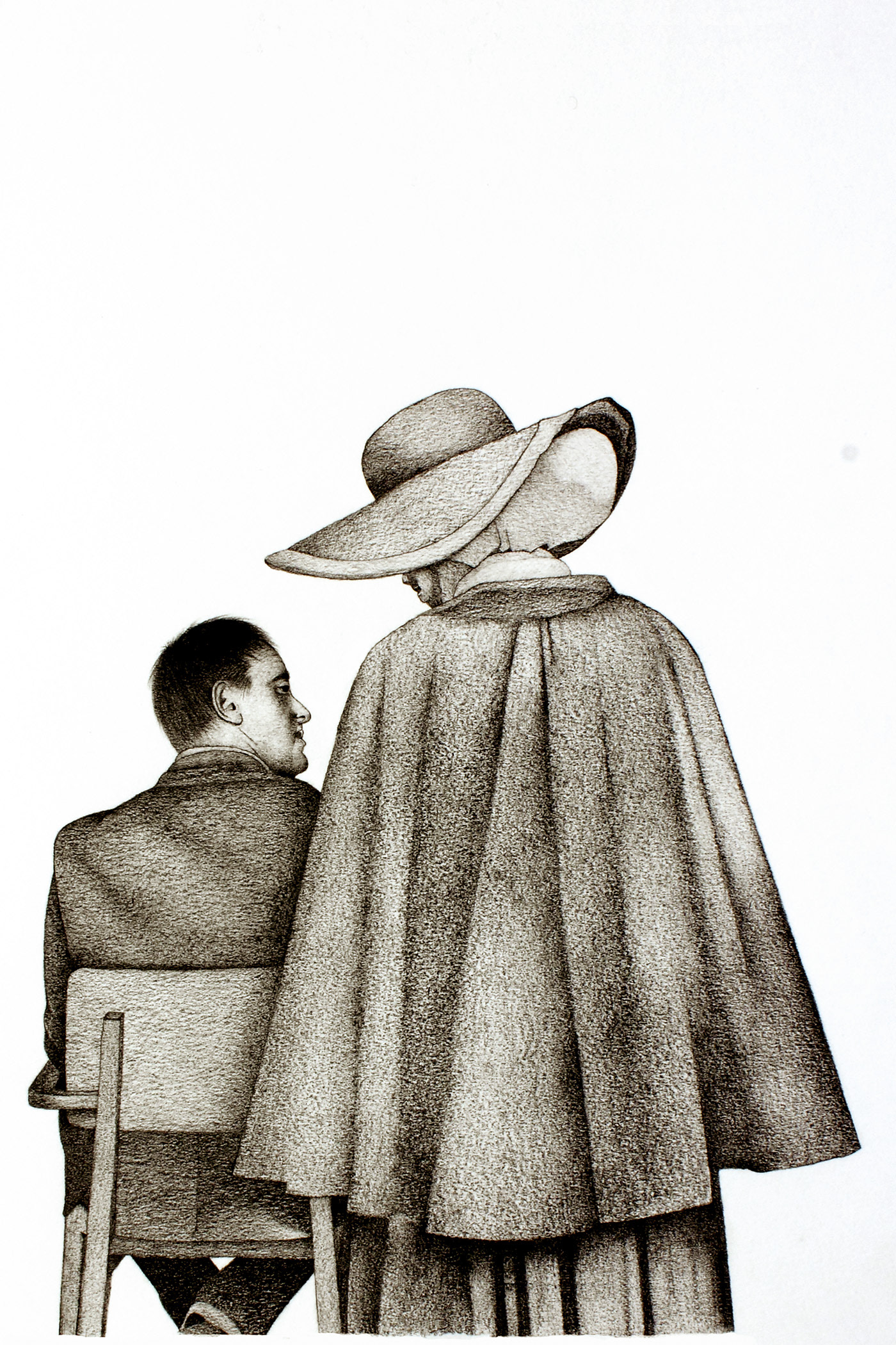 Liar. Graphite on paper, 40 x 30 cm.