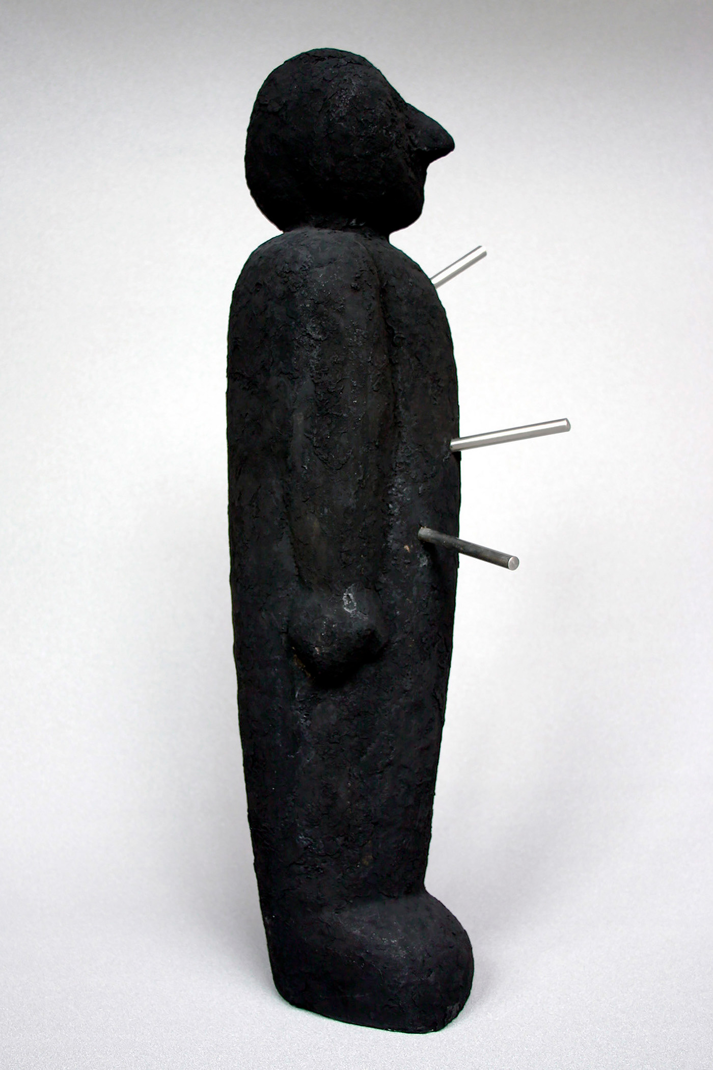 Bone Black. Wood and steel, 75 x 30 x 25 cm.