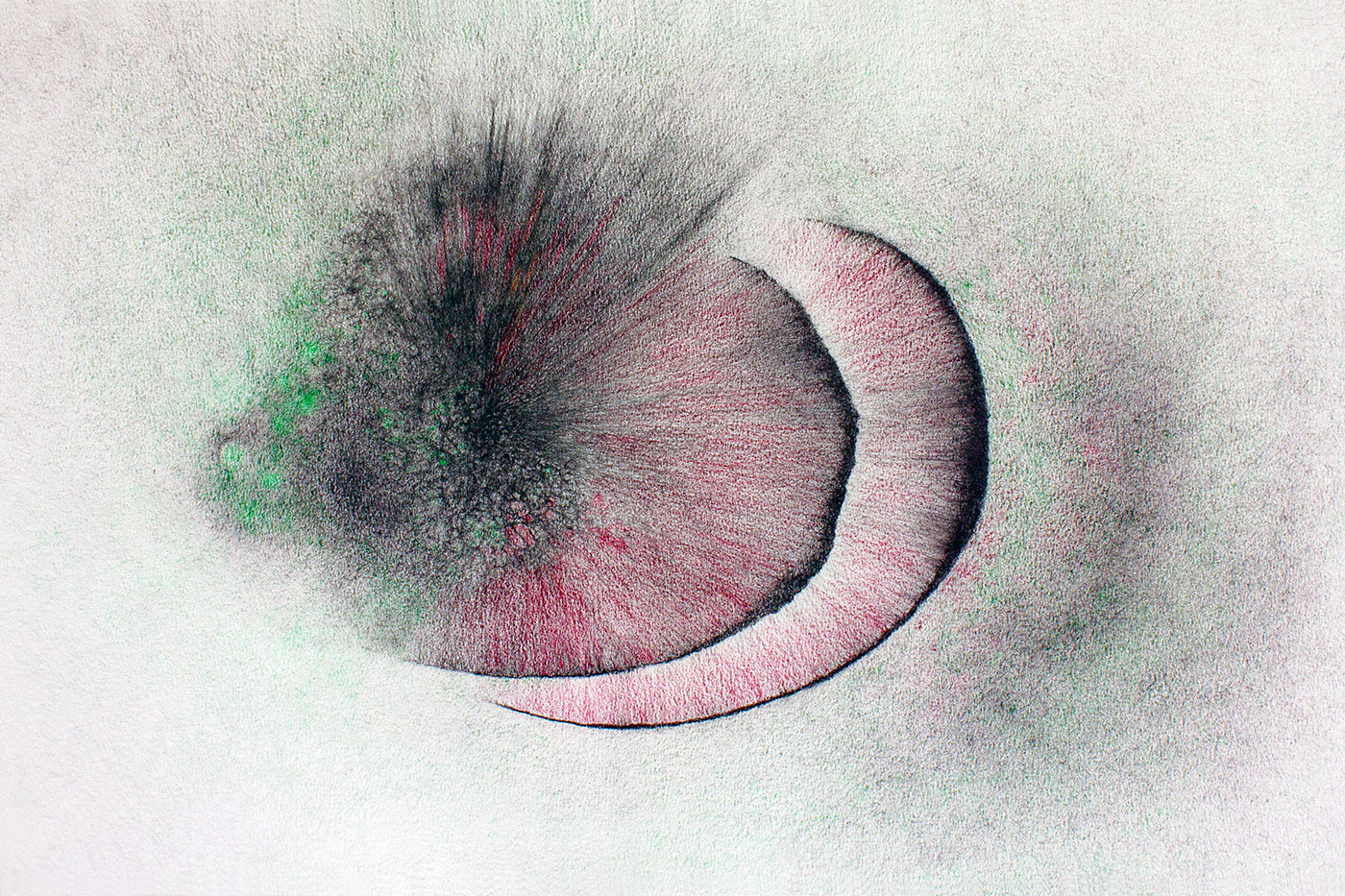 Imaginarium 1, graphite and coloured pencil on paper, 28 x 43 cm.