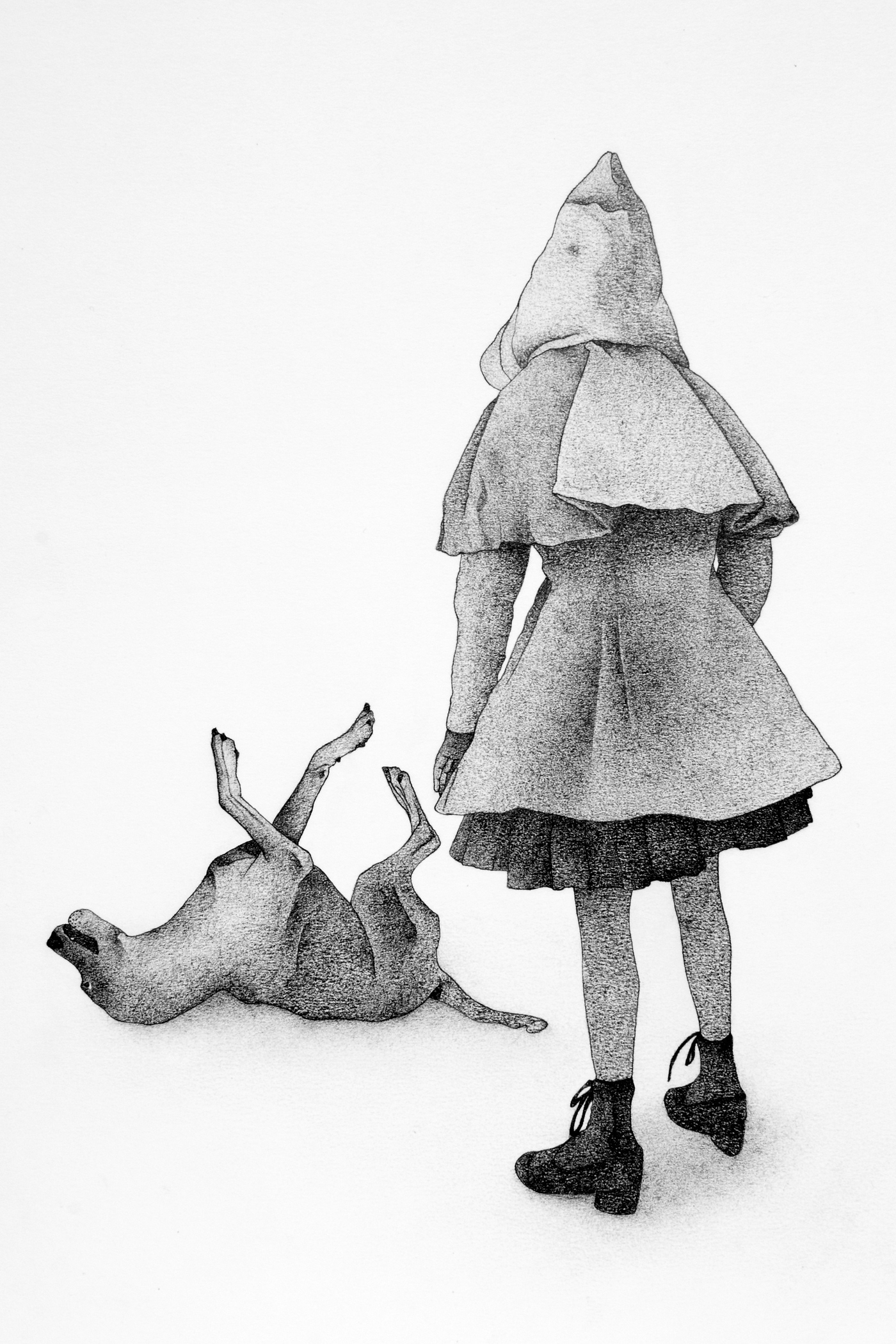 Bitch. Graphite on paper, 40 x 30 cm.