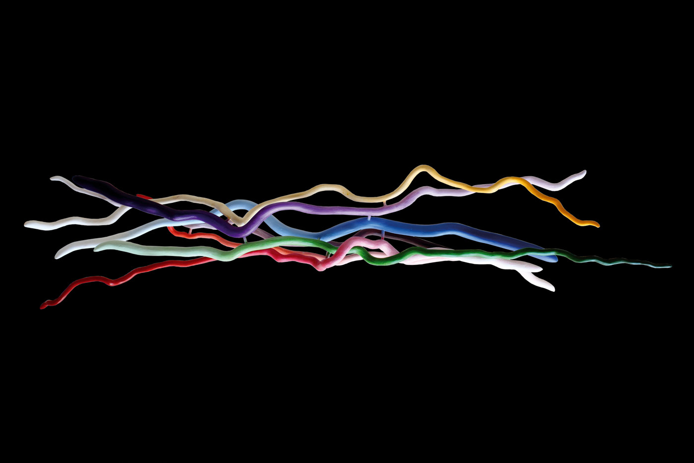 Flow 1. Wood, 45 x 175 x 40 cm.