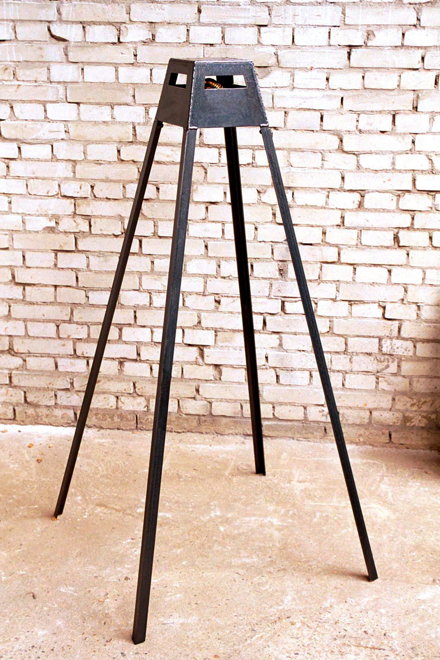 Golden Worms. Iron, wood and goldleaf, 135 x 80 x 80 cm.