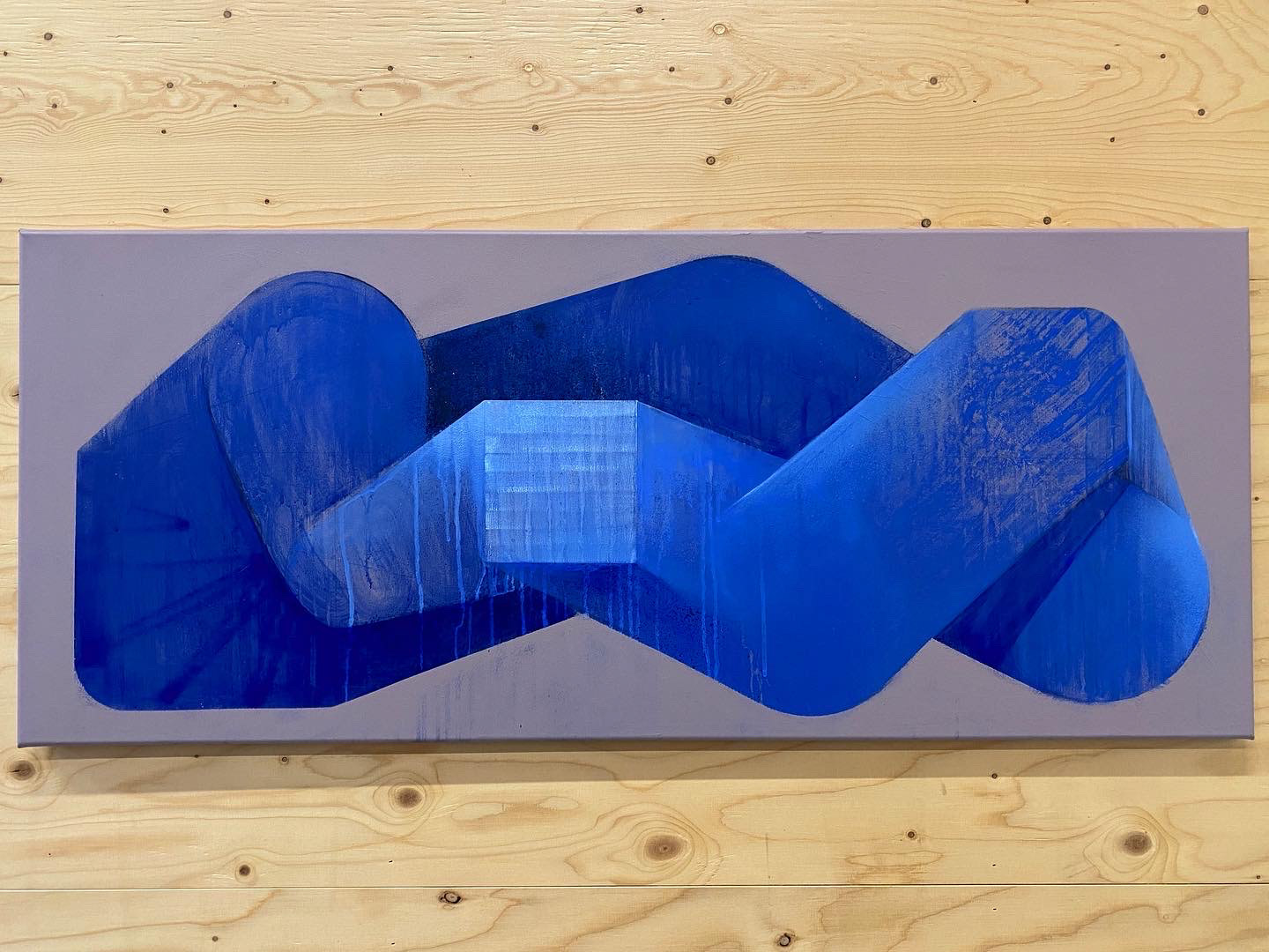 BlueComp.1. Mixed media on canvas 90x40cm Tobias Becker Hoff 2023©