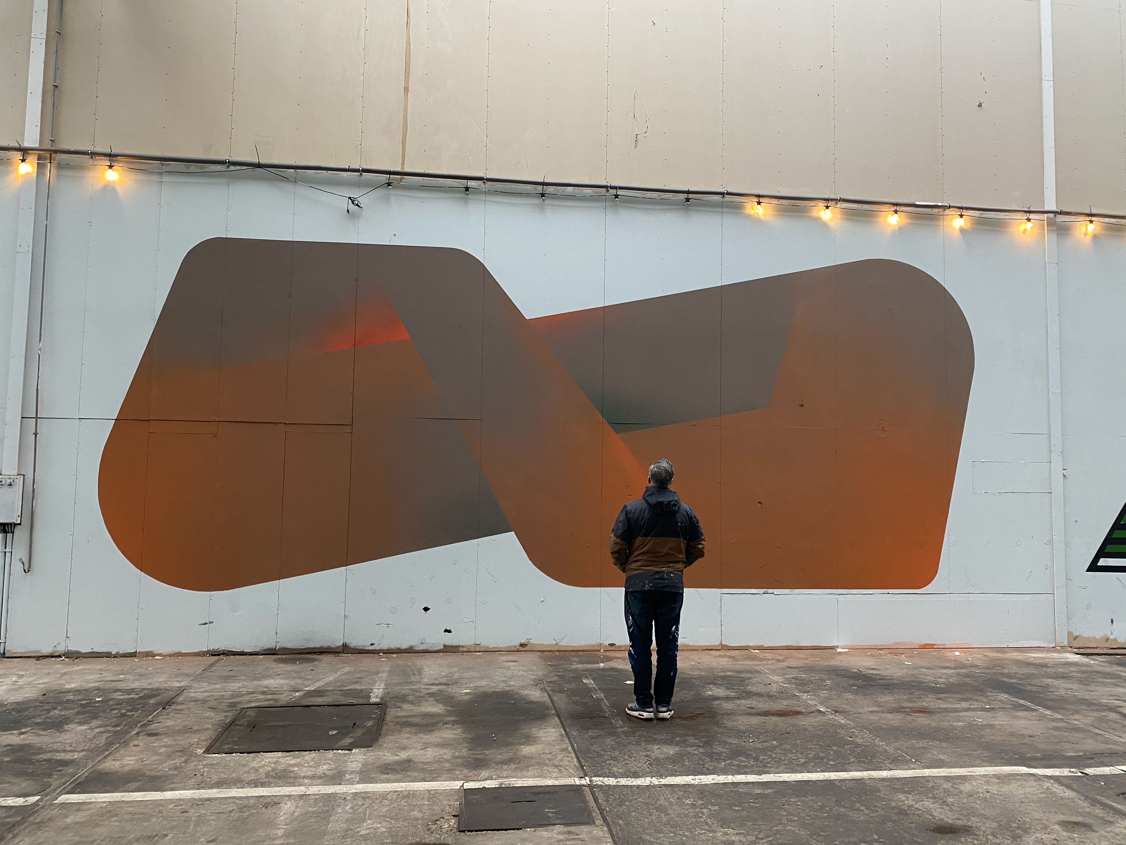 Outdoor painting temporary. Rusty Abstract Composition in Delft. 10x4 meter. Tobias Becker Hoff©