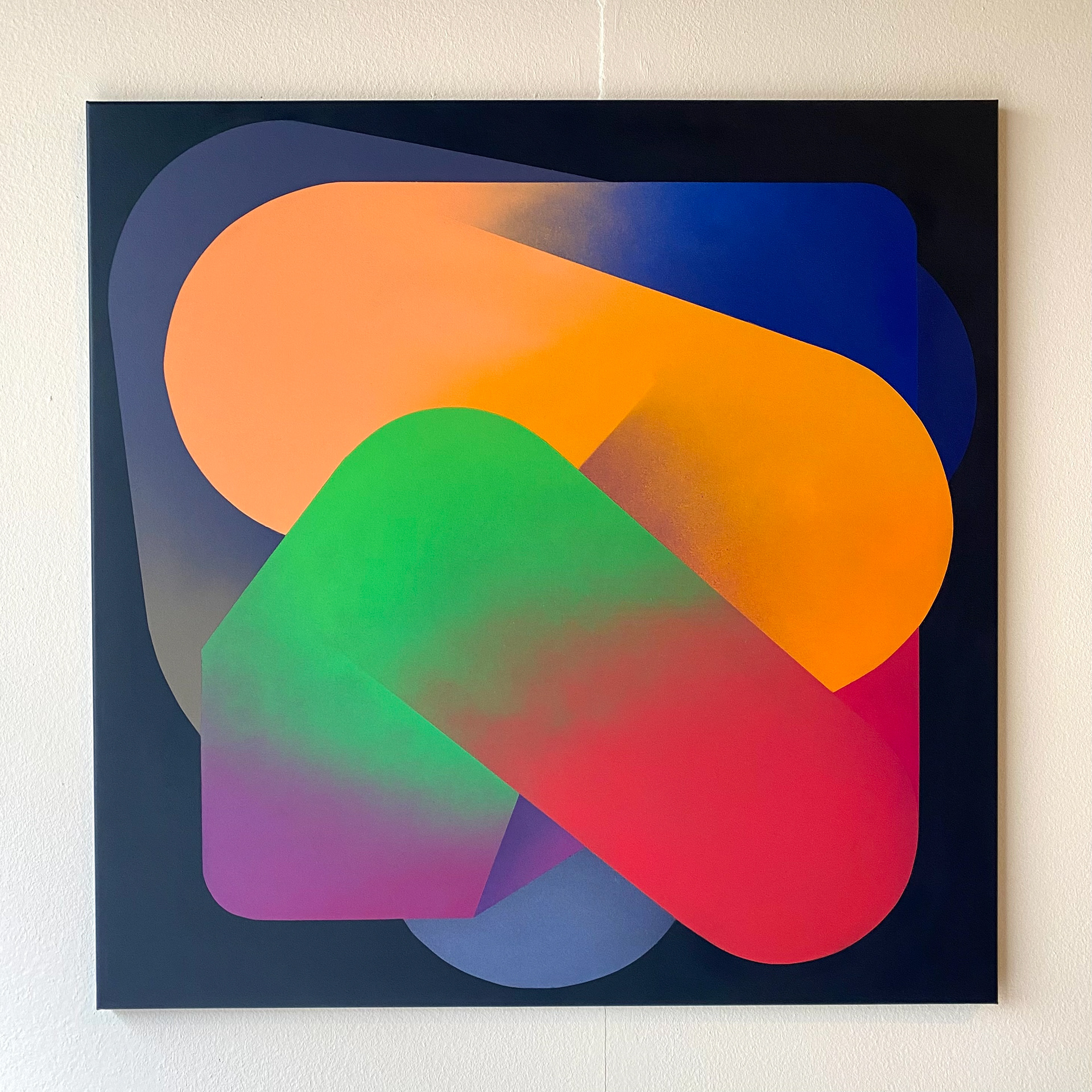 ColorComp. Spray paint on canvas, 100x100cm. Tobias Becker Hoff 2022©