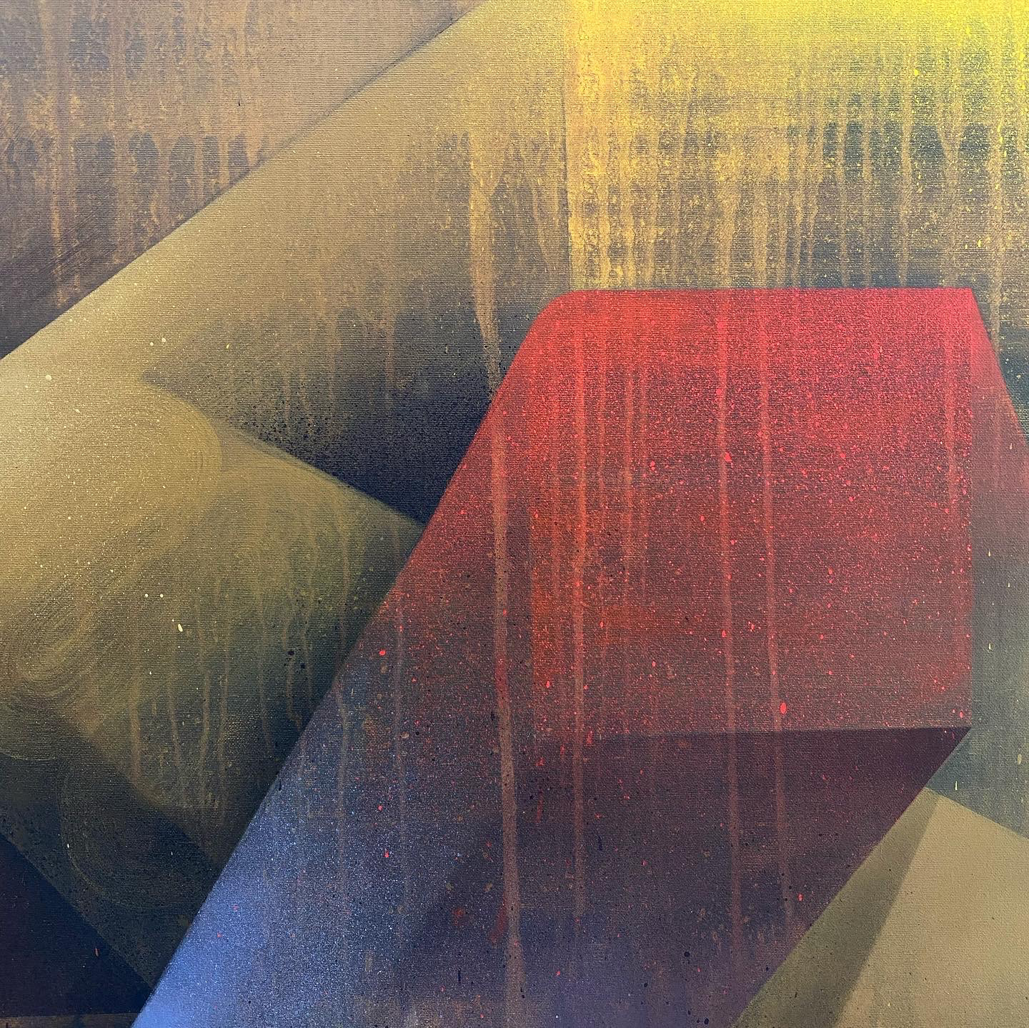 Detail painting. Mixed media on canvas. 100x100 cm Tobias Becker Hoff 2023©
