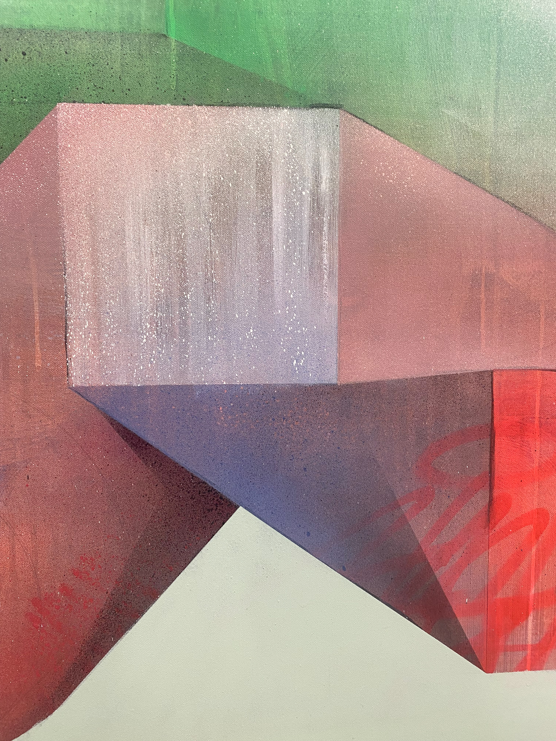 Detail painting. Mixed media on canvas. 100x100 cm Tobias Becker Hoff 2023©