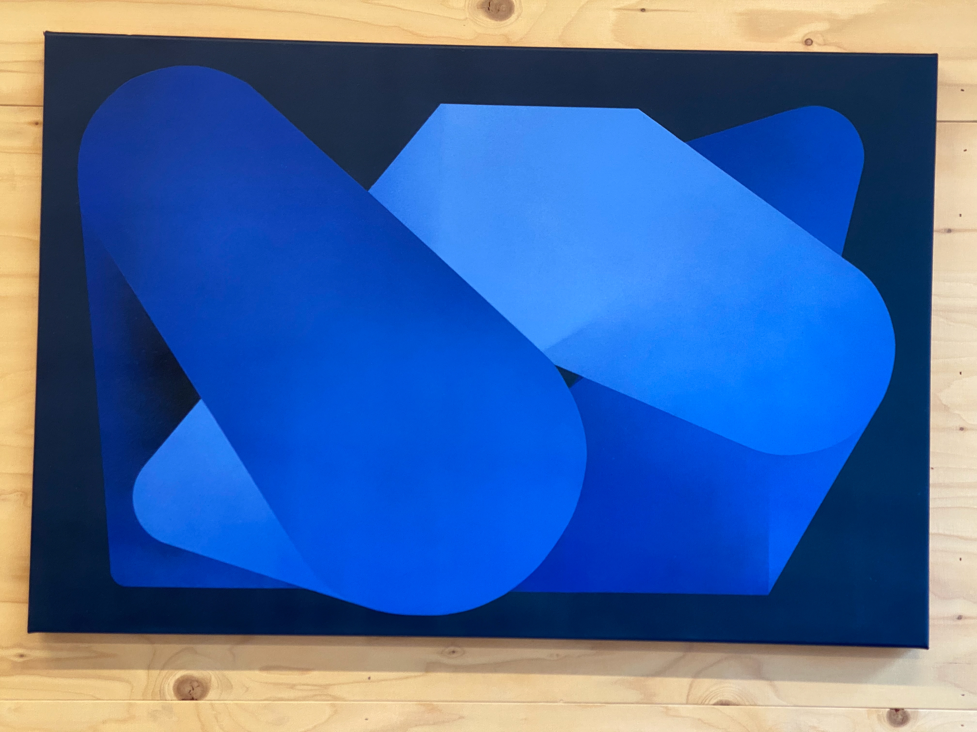 Deep BlueComp. Spray paint on canvas, 100x100cm. Tobias Becker Hoff 2023©