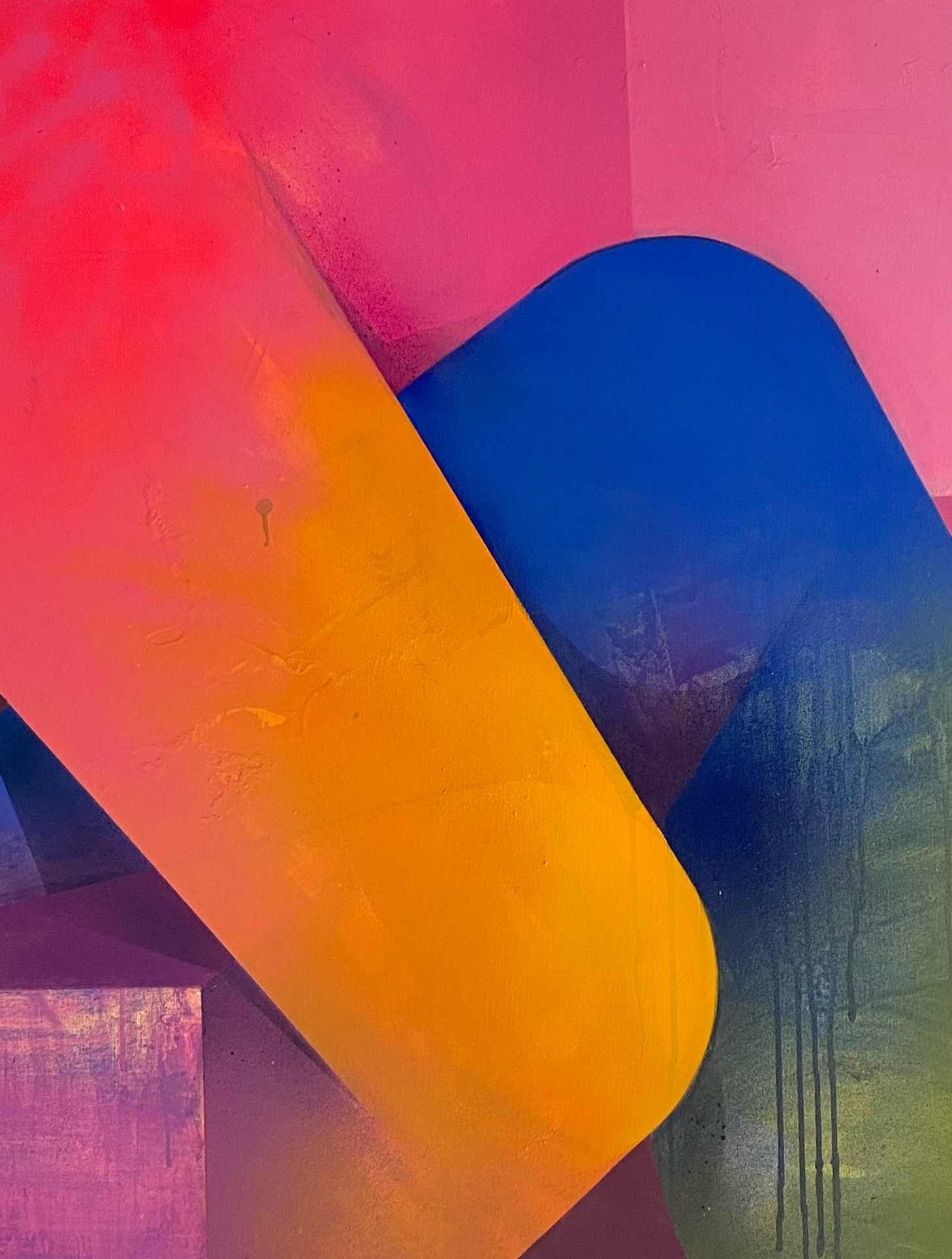 Detail painting. Mixed media on canvas. 100x100 cm Tobias Becker Hoff 2023©