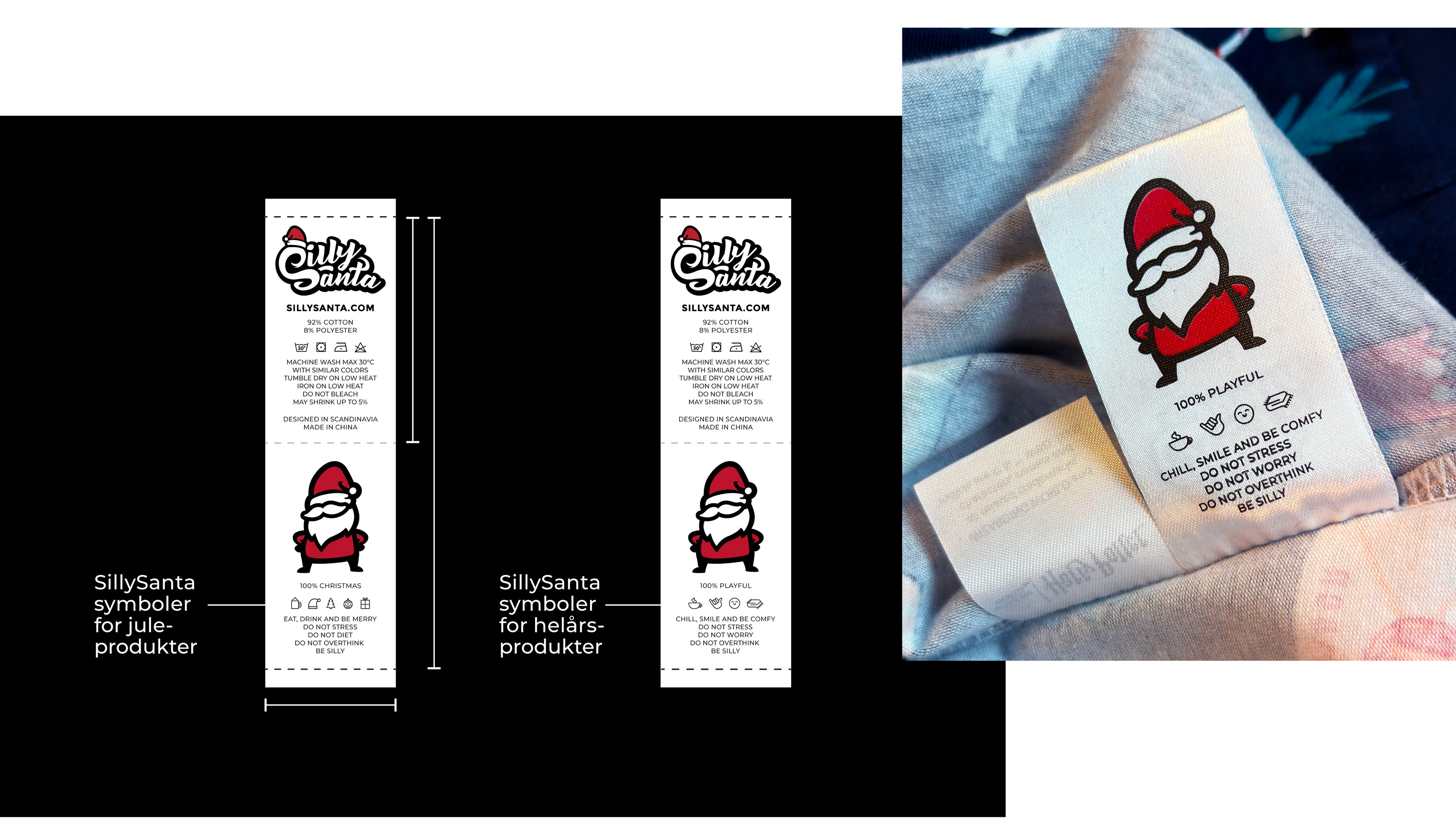 SillySanta care labels