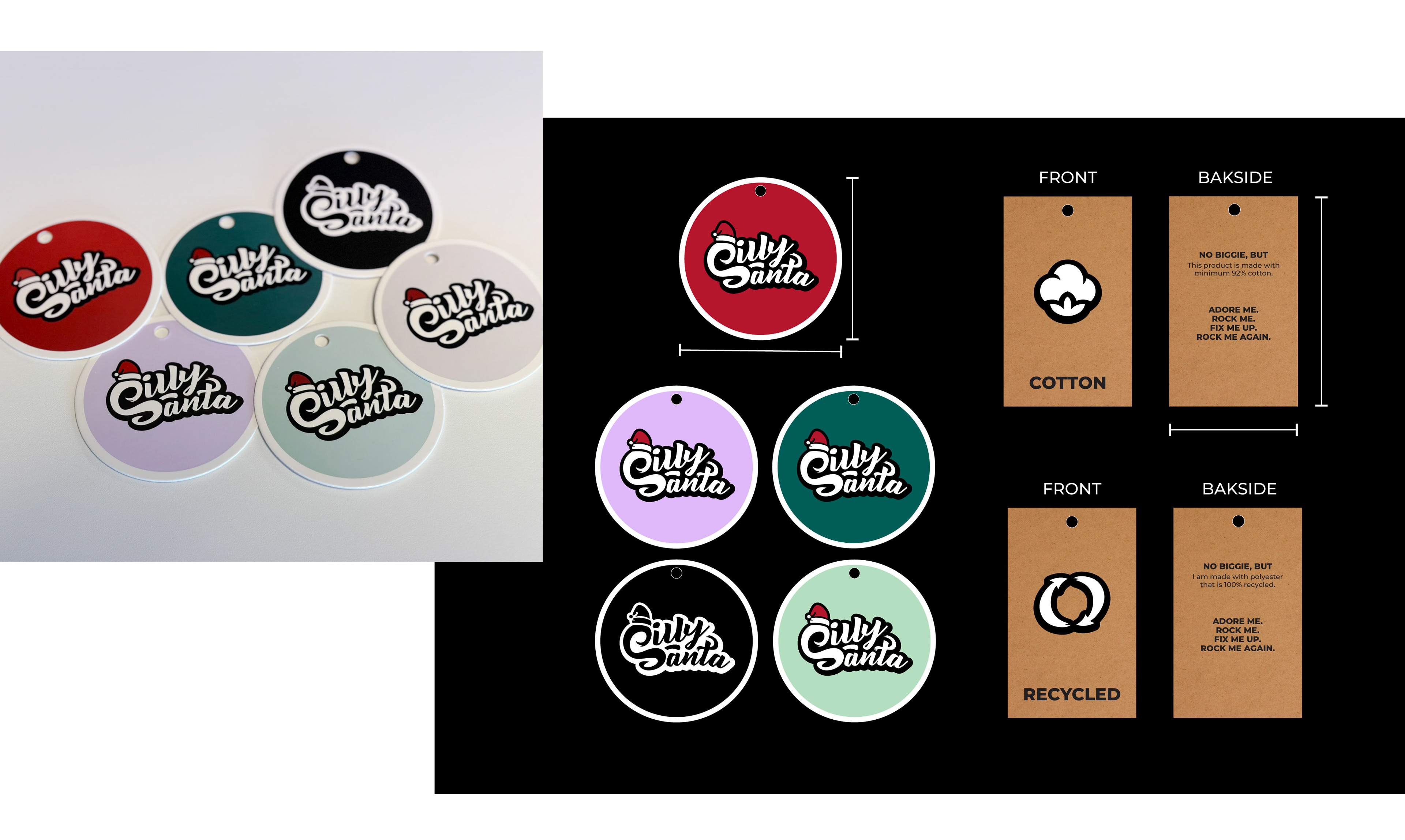 SillySanta hangtags