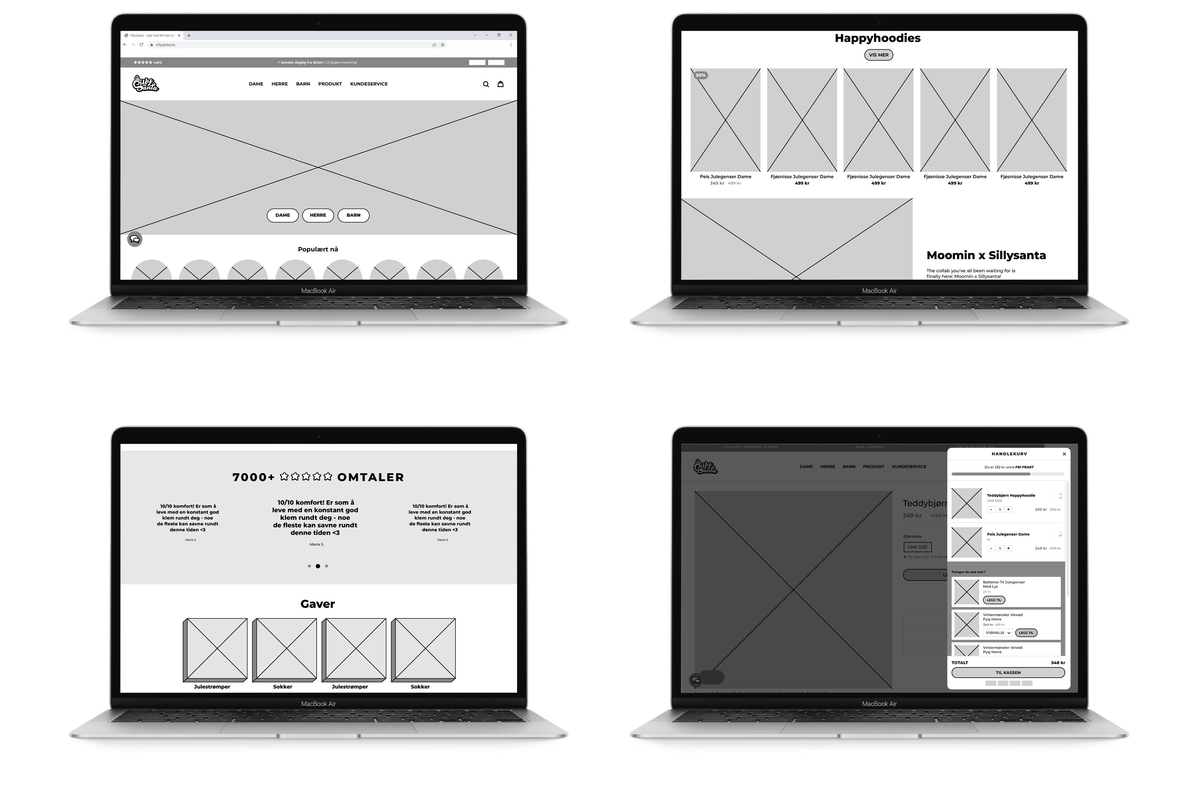Mockups av dekstop-skjermer