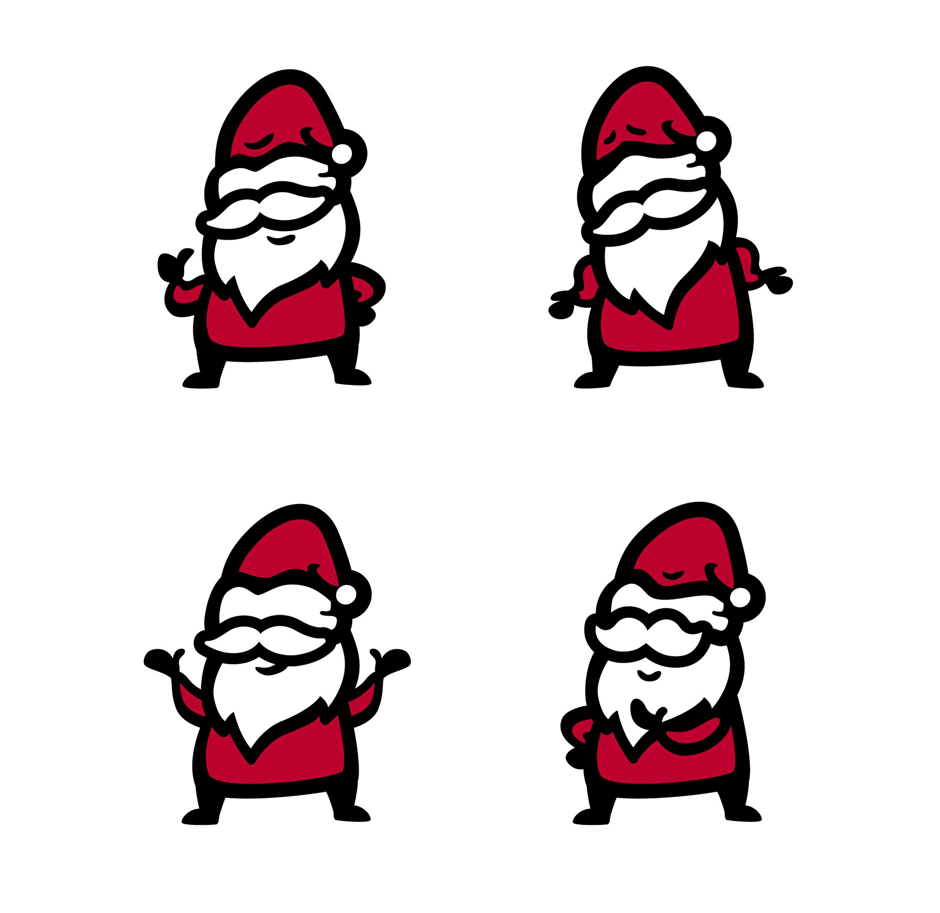 Illustrasjoner av SillySanta maskott