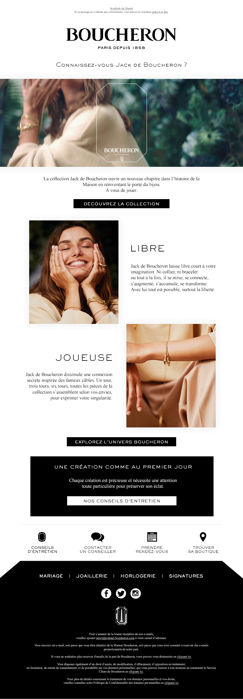 BOUCHERON - Campagne emailing Post Achat - COLLECTION JACK 2020_FR_desktop