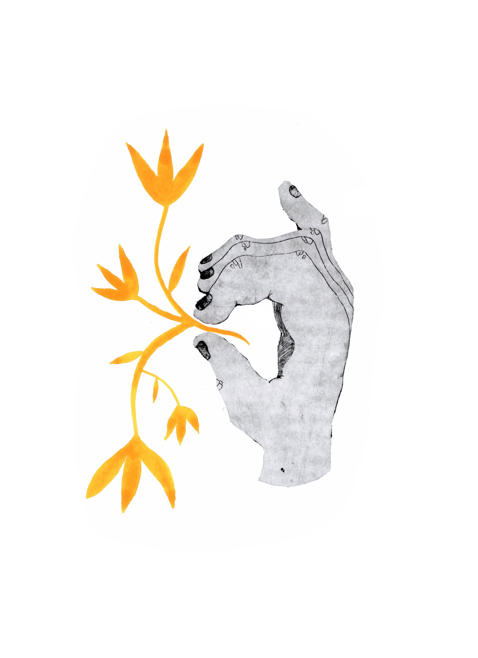 Grabado en tetrabrik con detalles en gouache