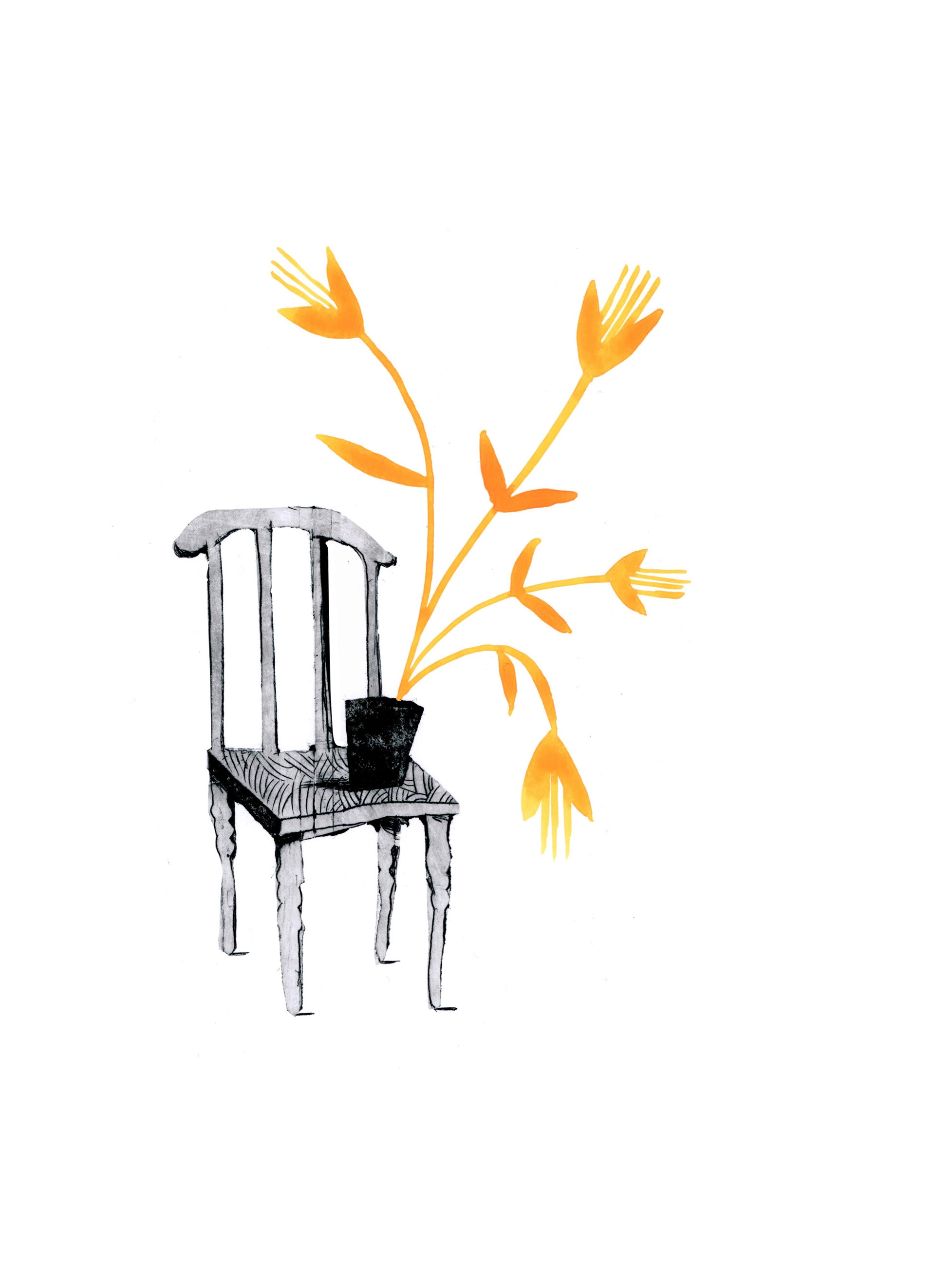 Grabado en tetrabrik con detalles en gouache