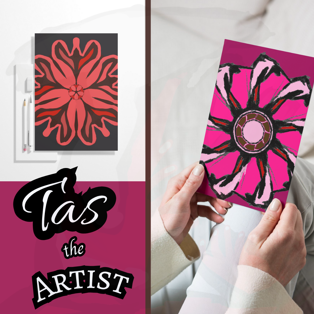 Floral Abstract by Tas The Artist