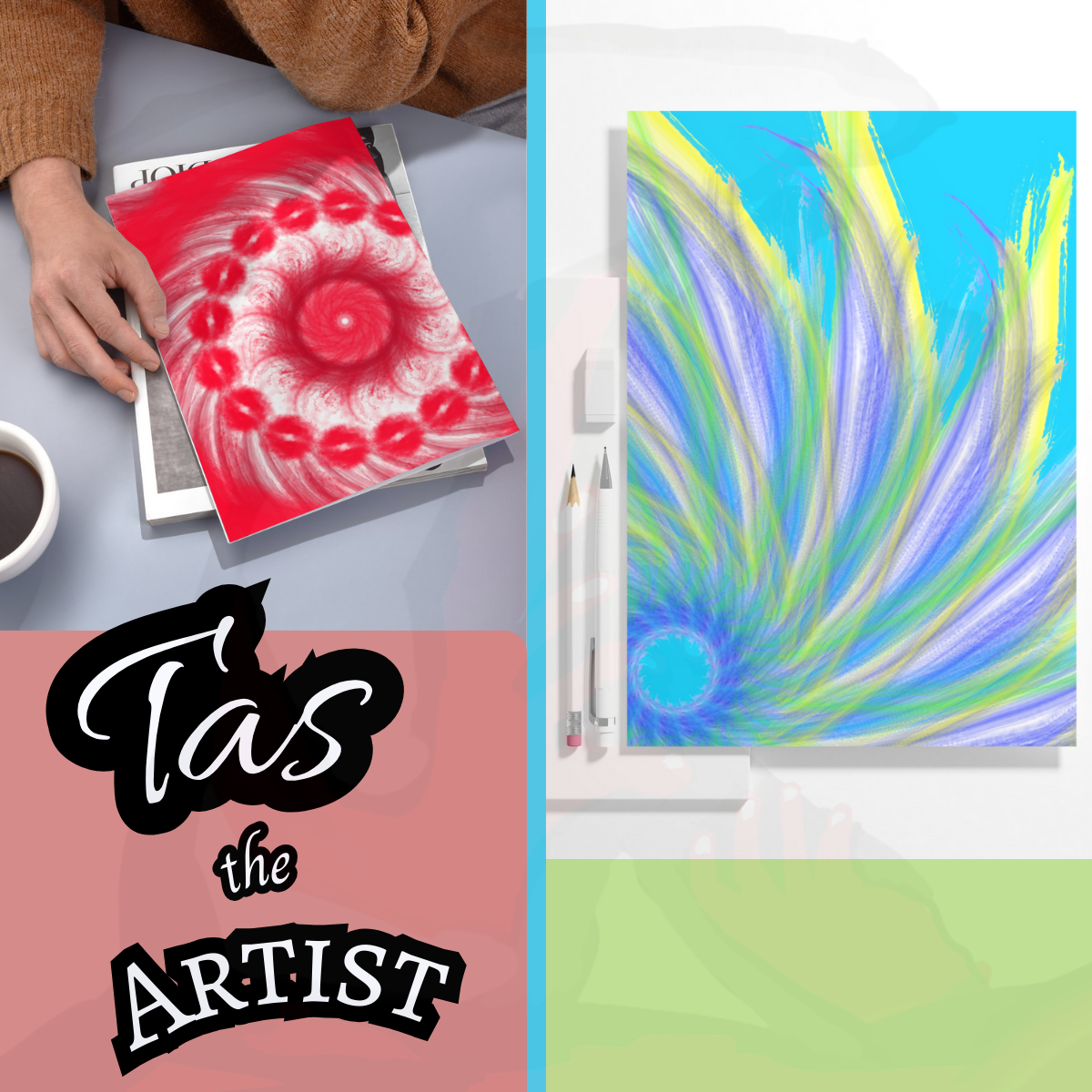 Feather Abstract by Tas The Artist