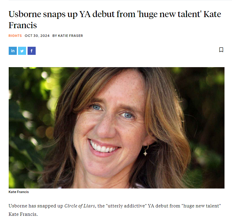 CIRCLE OF LIARS SNAPPED UP BY USBORNE- THE BOOKSELLER
