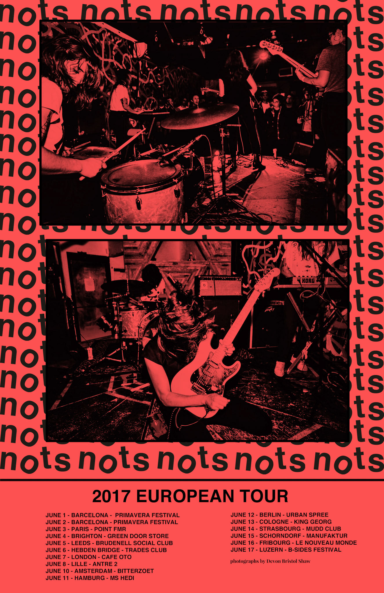 NOTS European Tour Poster 2017