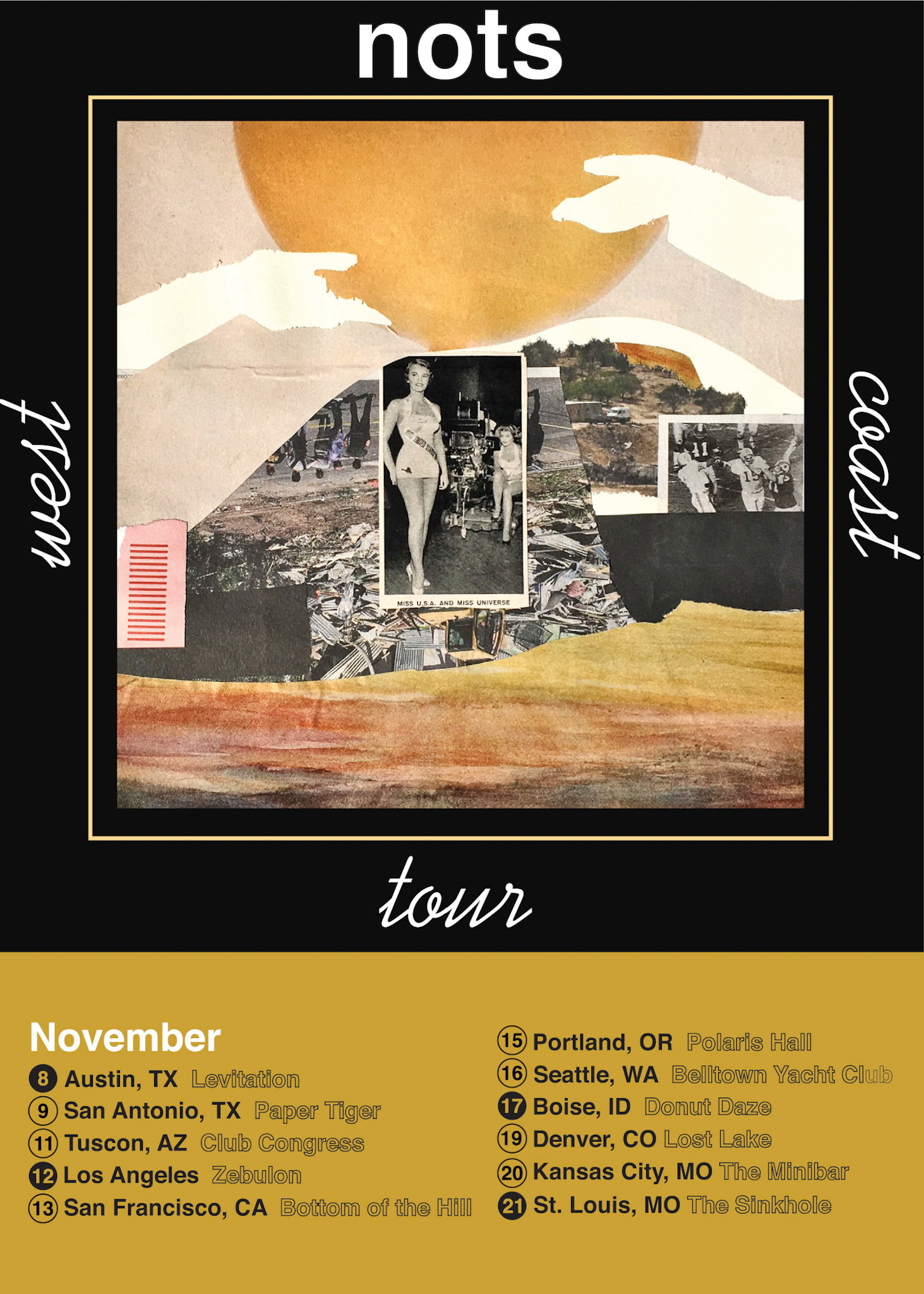 NOTS West Coast Tour Poster