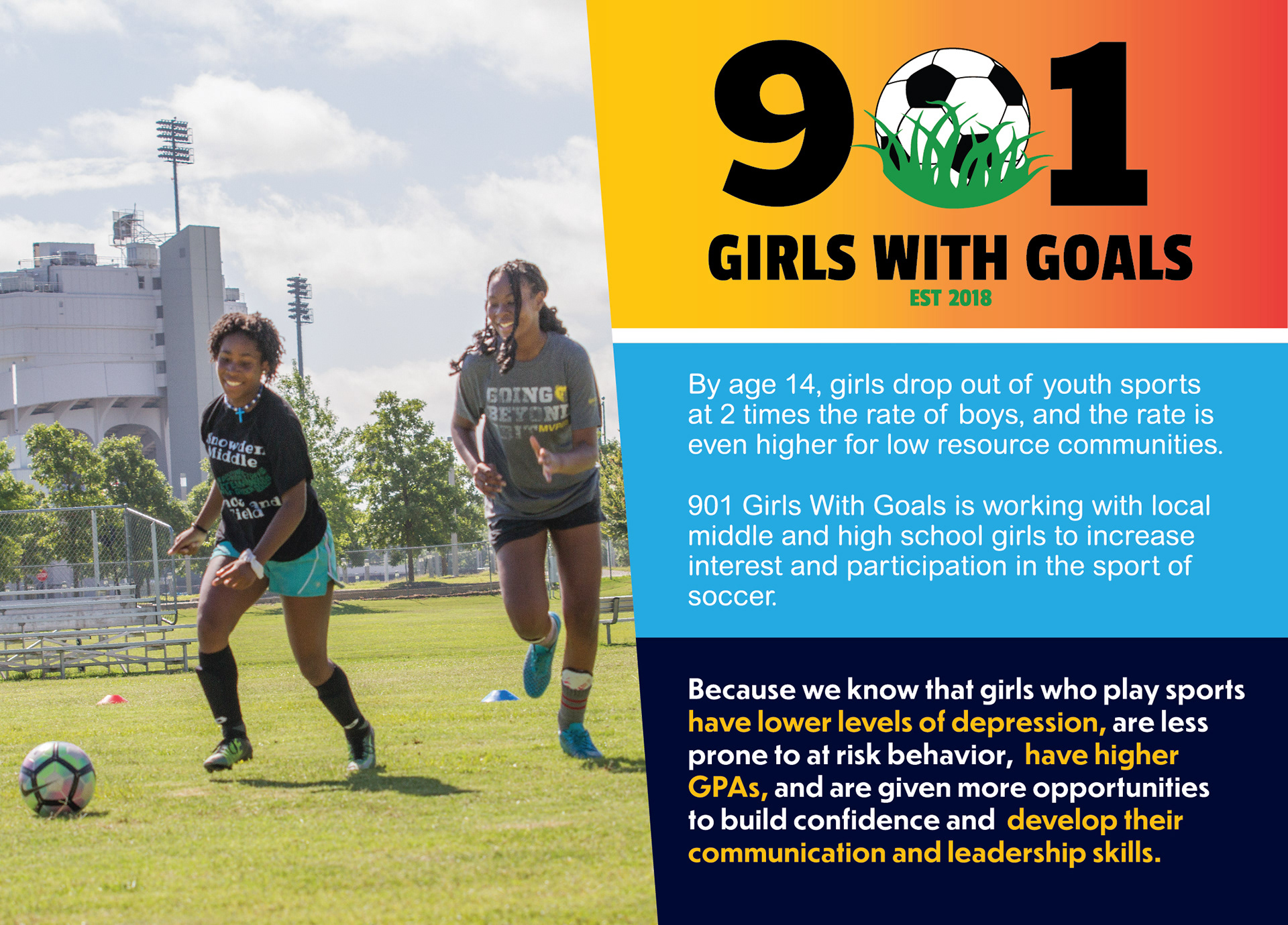 901 Girls With Goals Postcard