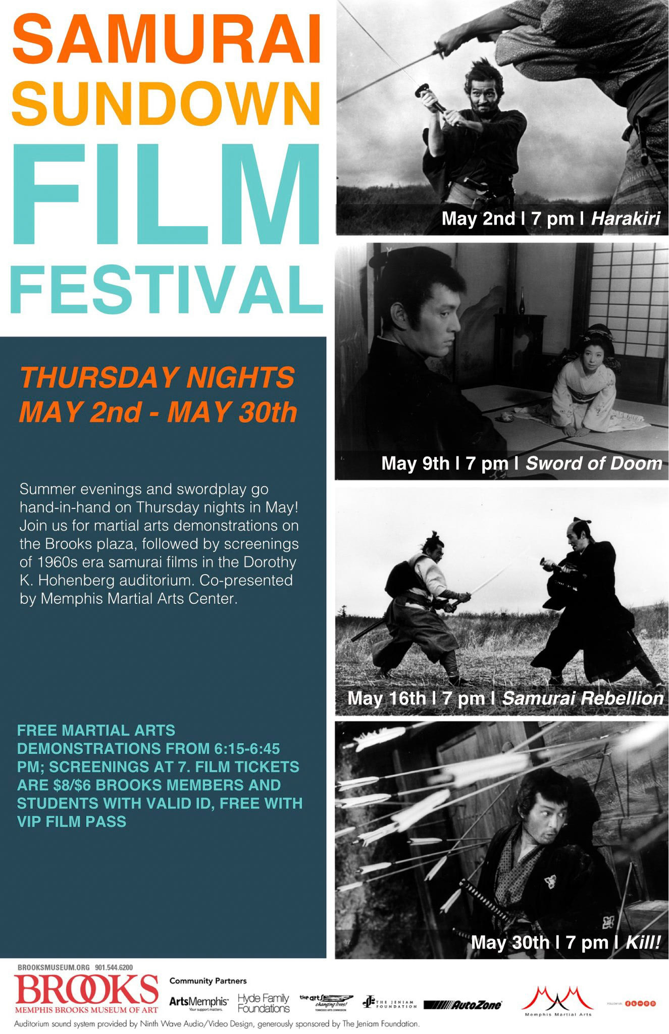 Brooks Museum Film Dept - Schedule Design