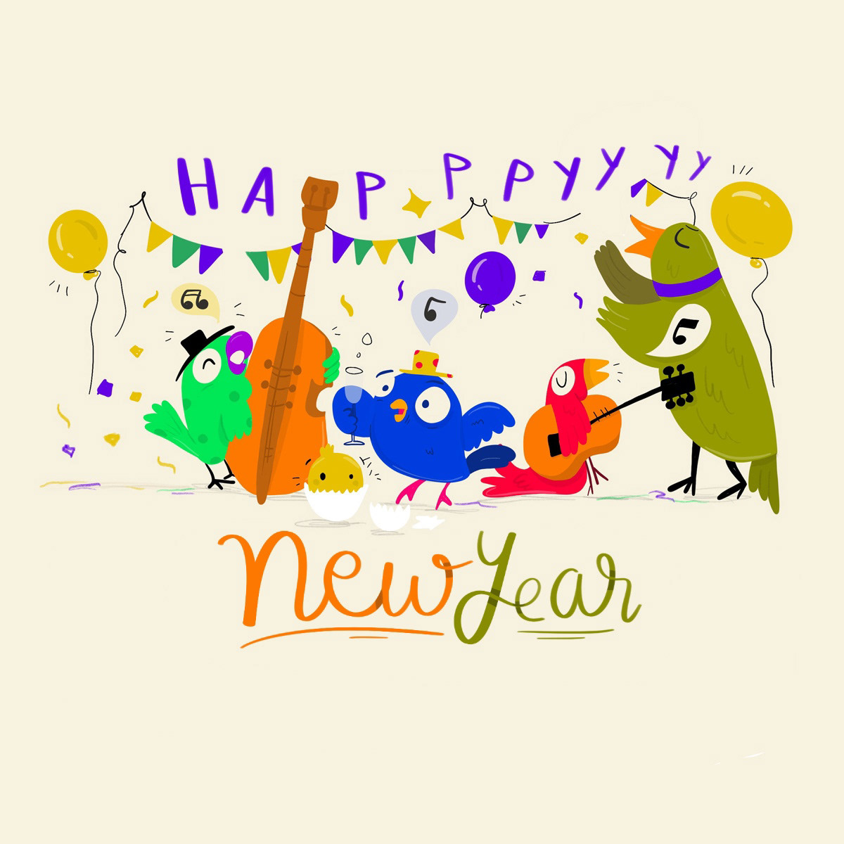 New Year Greeting Card