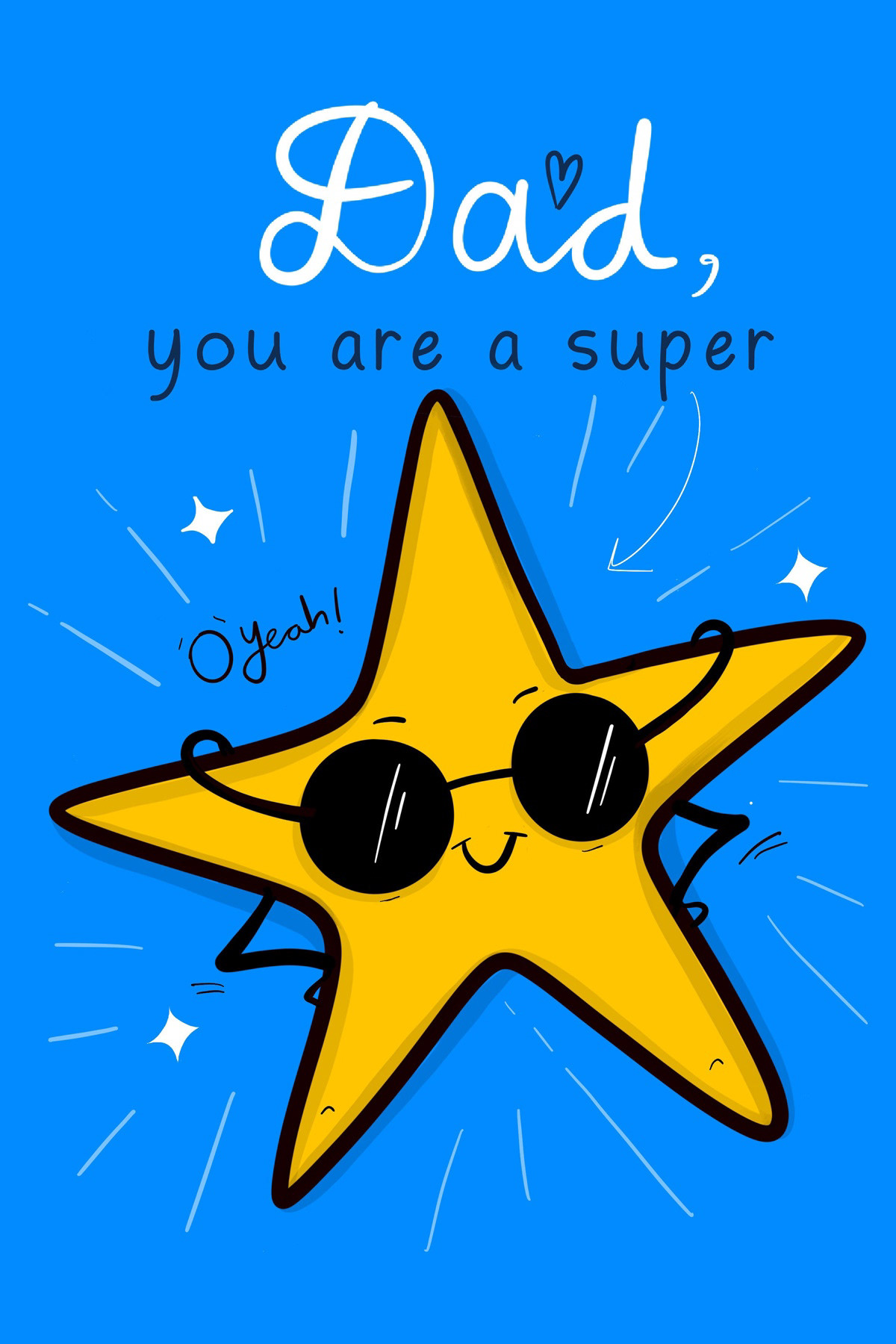 Dad you are a super hero Greeting Card
