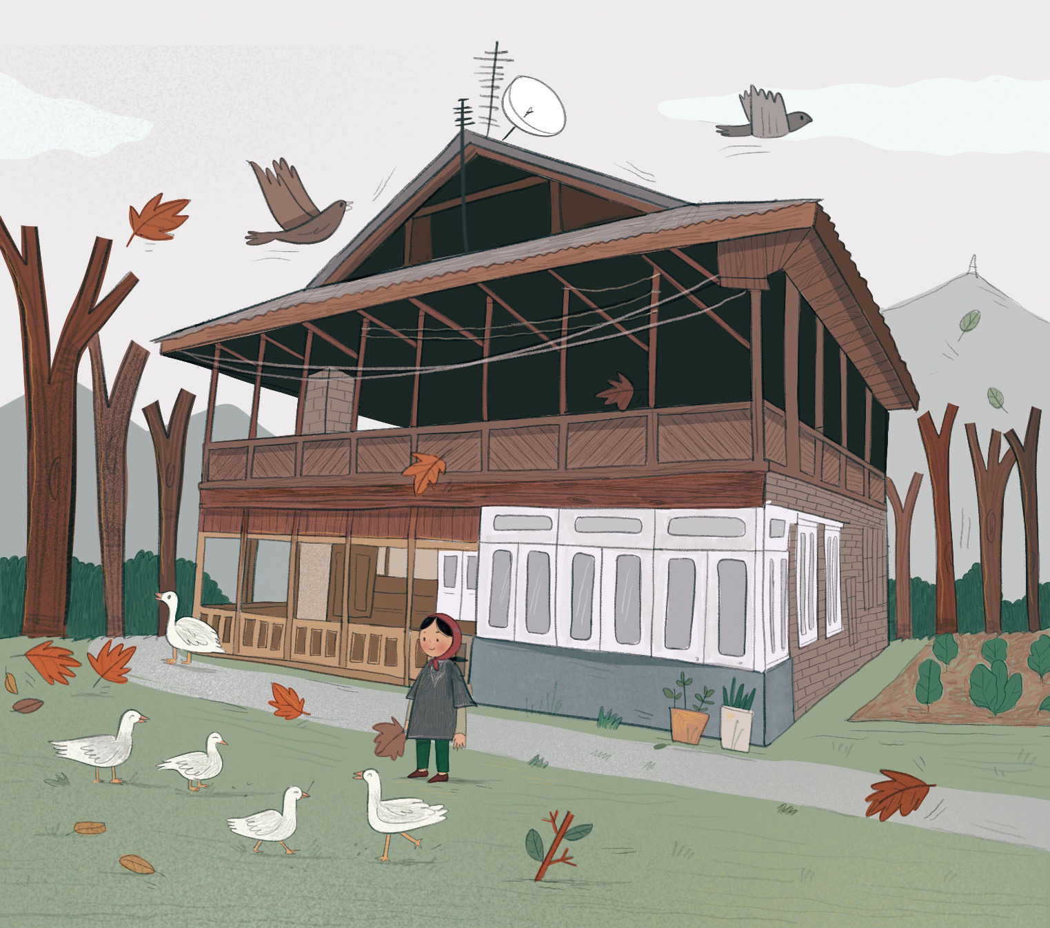 Editorial Illustration for Kashmiri Magazine