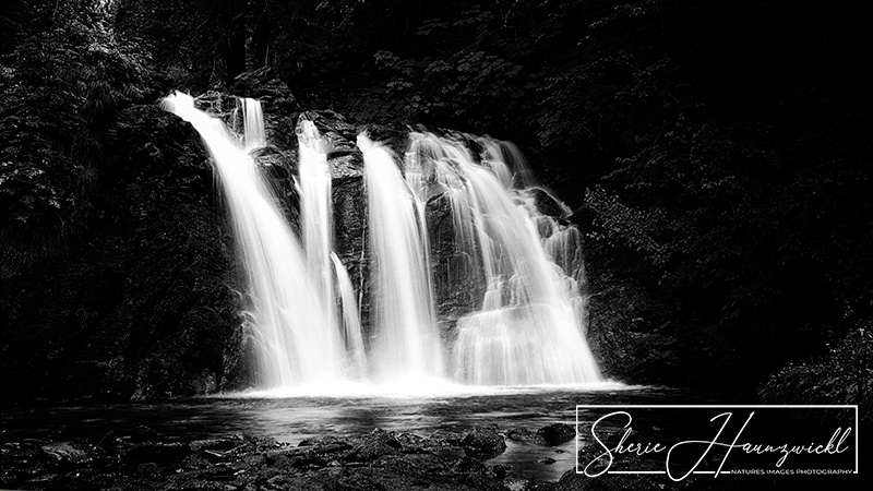 Waterfall in Black and White
