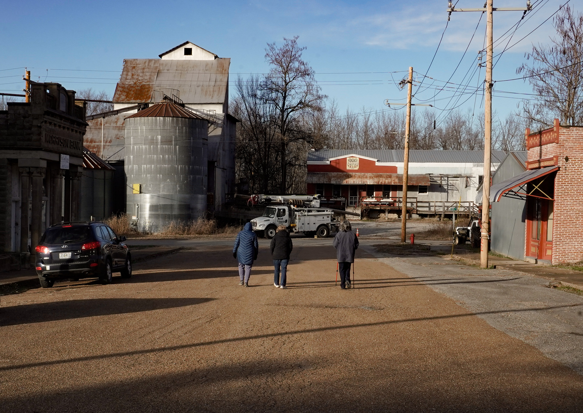 From left, Morrison townies Sharon Baker, Jeanie Birk and Theresa Schowengerdt walk down Main Street in Morrison. Known as the “town walkers” they get together often to walk what is left of the town, gossiping about the lives around them. When asked if the town is dying, they’ll say “on life support” with a jovial laugh. There is no denying that Morrison on the outside looks like its stereotype. But the walkers represents the truth about small towns: The only people who have the right to label a town as “abandoned” or “dying” are the ones who call the place their home.