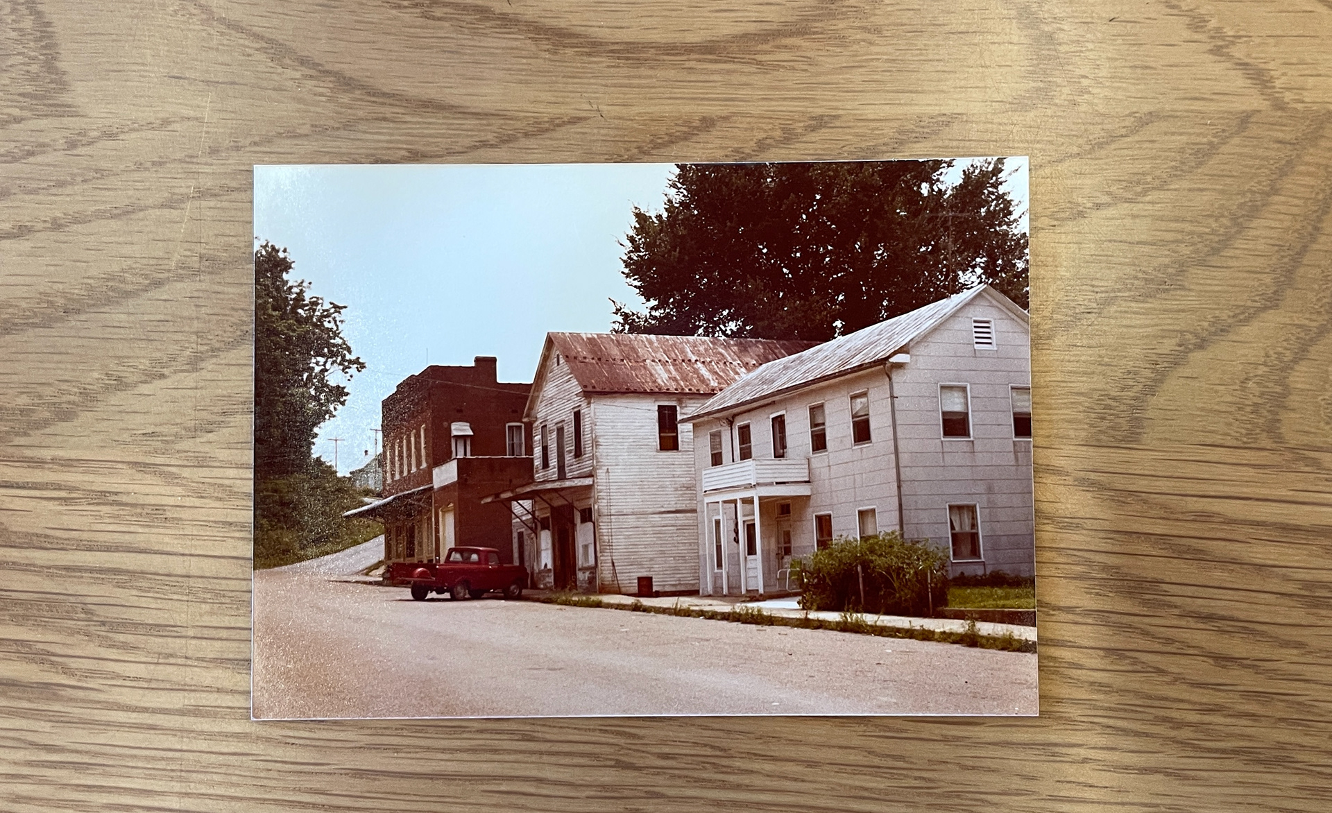 Missouri circa 1980. The town’s buildings have not changed much, minus the ones destroyed by the flood of 1993. “I was born there but never lived there. I owned a business there and was a board member of the co-op before it closed. I have little sentimental value for the town itself as I used to know everyone in town when the population was 150, now the population is less than half of that and I only know a dozen or so. The fabric of the town has changed so much” said Charley Rost.”