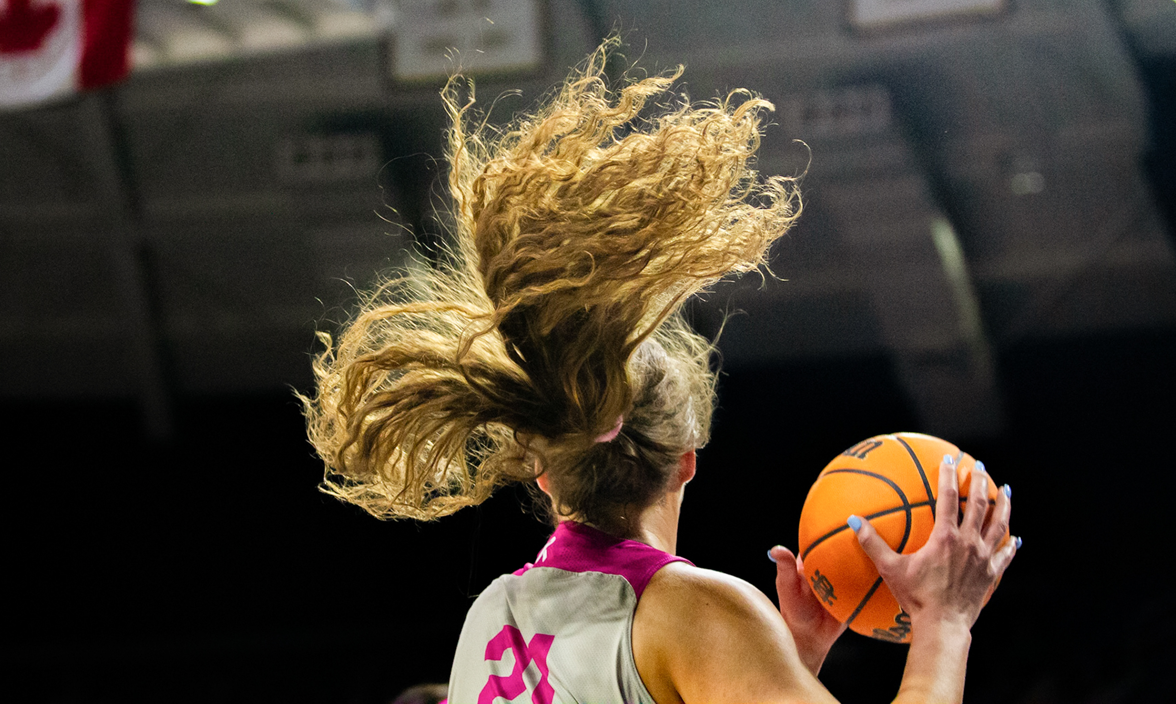 Notre Dame forward Maddy Westbeld gathers a rebound Sunday, Feb. 12, 2023, in South Bend, In. Westbeld finished the game with 14 points and seven rebounds. 