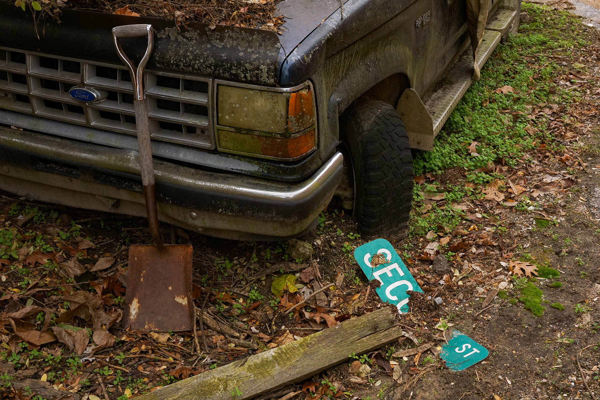 An abandoned truck lies next to a struck down street sign in Morrison. The corner sits across from the unmanned post office station and next to residential houses. Many trucks lie in this same way, but that doesn’t mean that efforts to maintain the town have died. The city council of a handful of locals meet monthly to discuss improvements to the town, dealing with county and state government and giving their two cents about what is next for the tiny city.