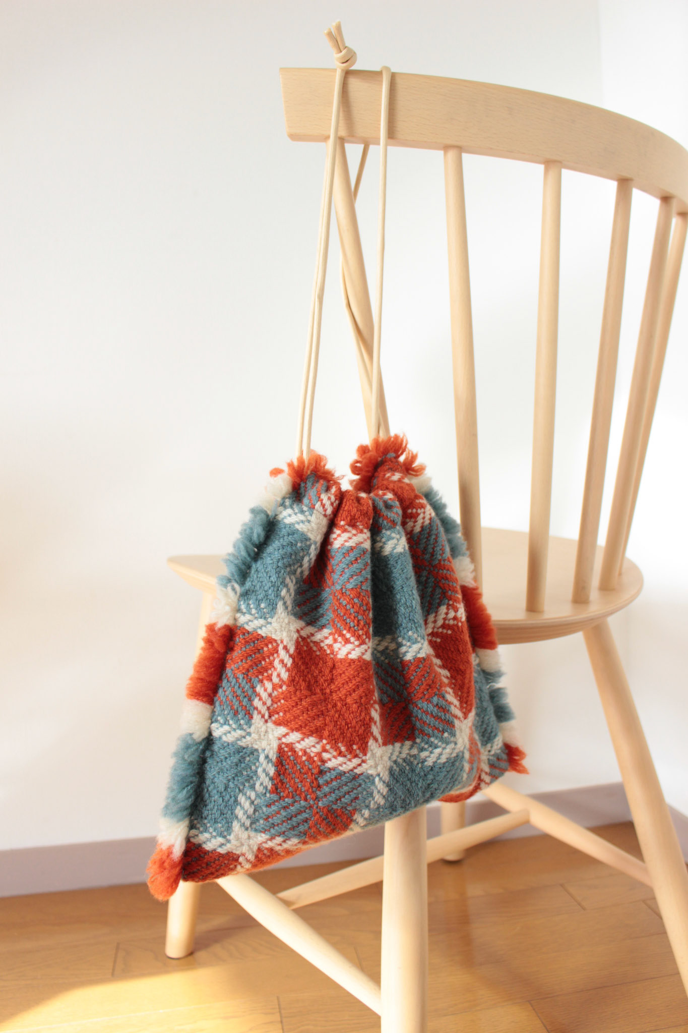 “ゆらぎ aw" 2019 <Drawstring Bag>巾着袋 material: Wool size: ×cm design, fabrication: Hanako Fujino