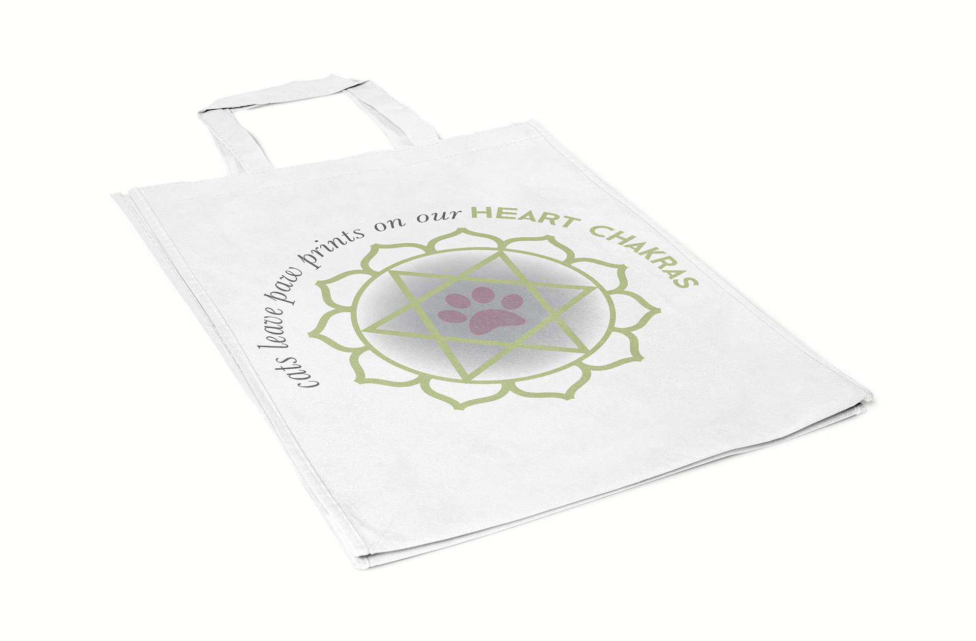 "Yoga with Cats" Tote Bag Design