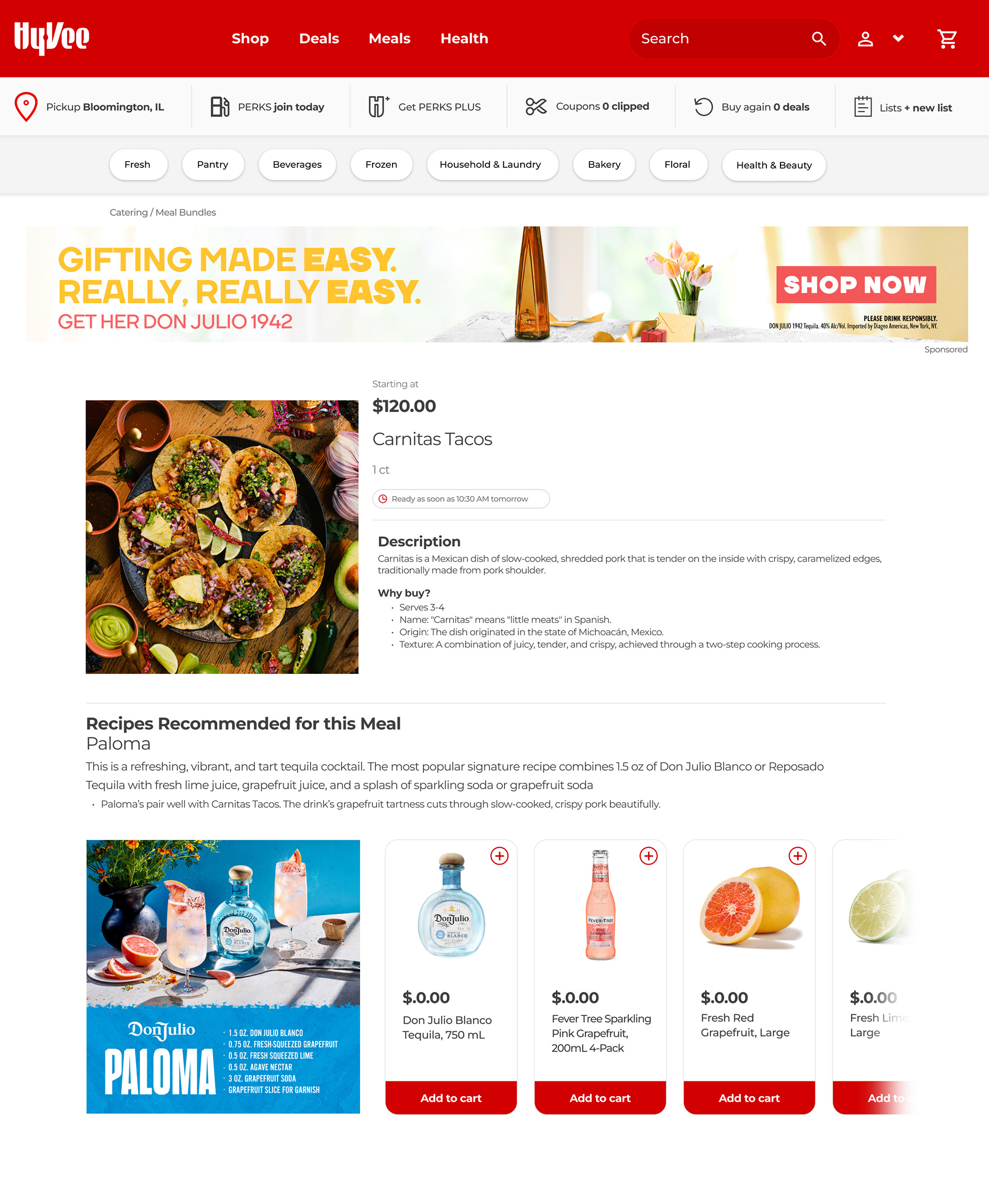 Don Julio Blanco Mother's Day Wireframe