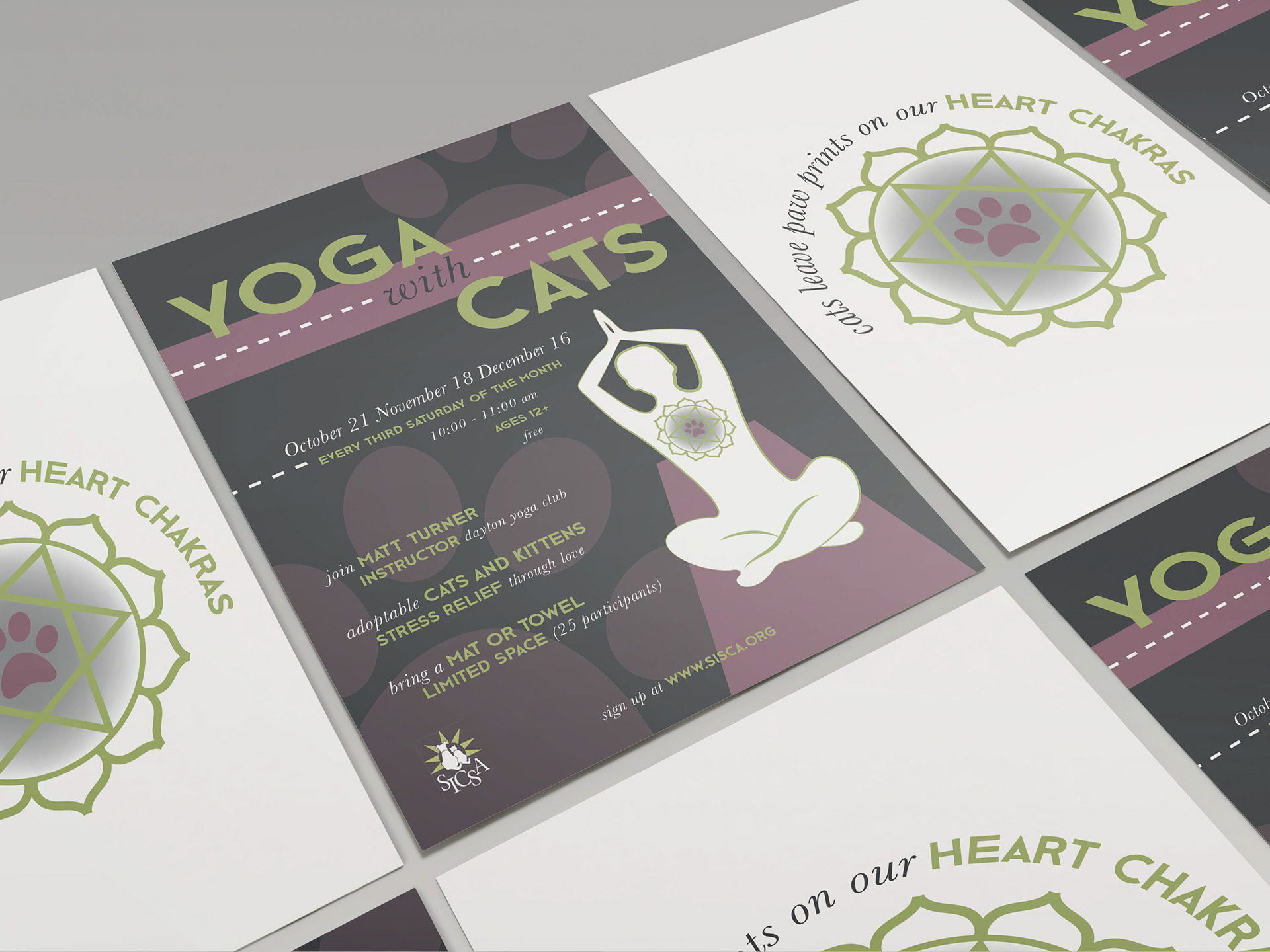 "Yoga with Cats" Poster Designs