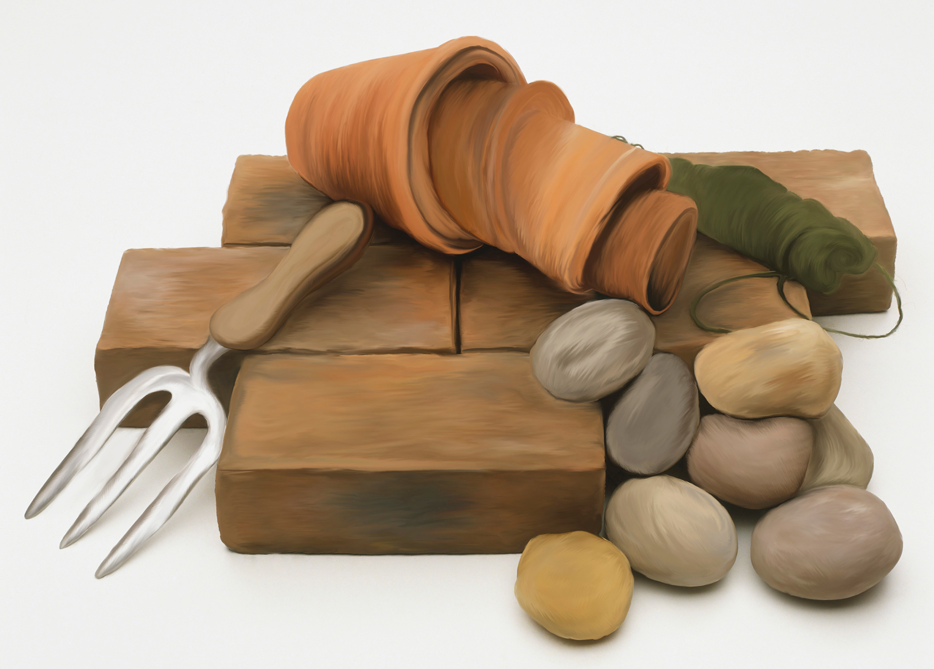 Painted Rocks and Bricks Picture